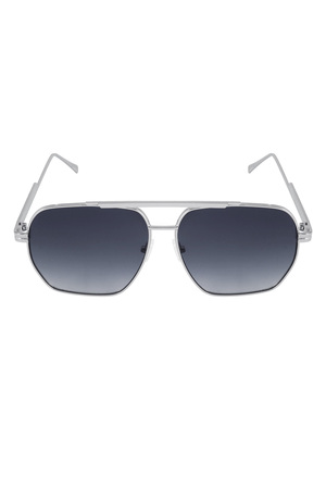 Sommersonnenbrille aus Metall – Schwarz und Silber h5 Bild4