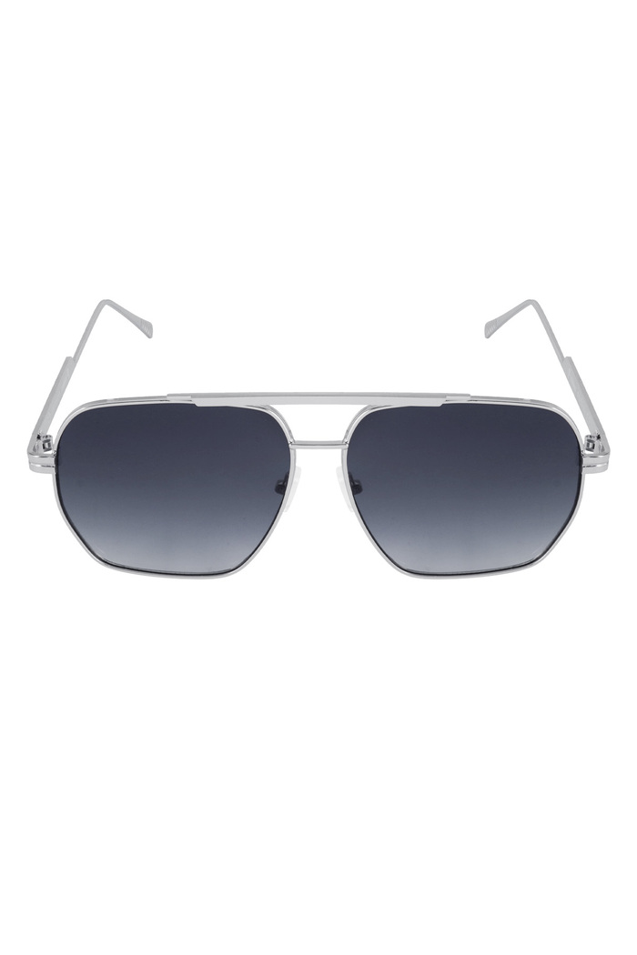 Sommersonnenbrille aus Metall – Schwarz und Silber Bild4