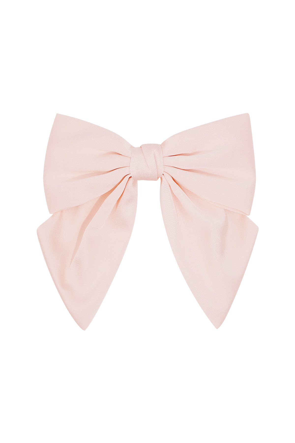Simple hair bow - light pink