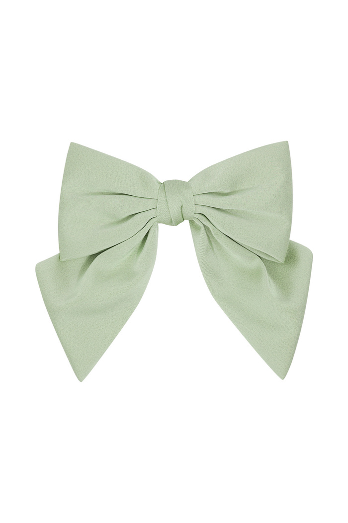 Simple hair bow - green 
