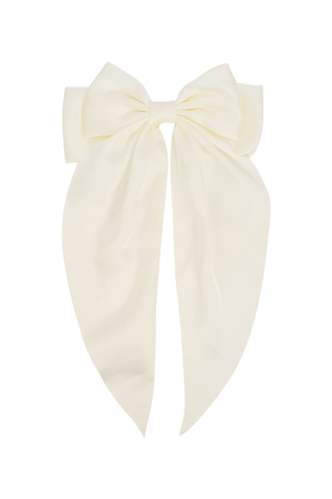Large hair bow - off-white h5 