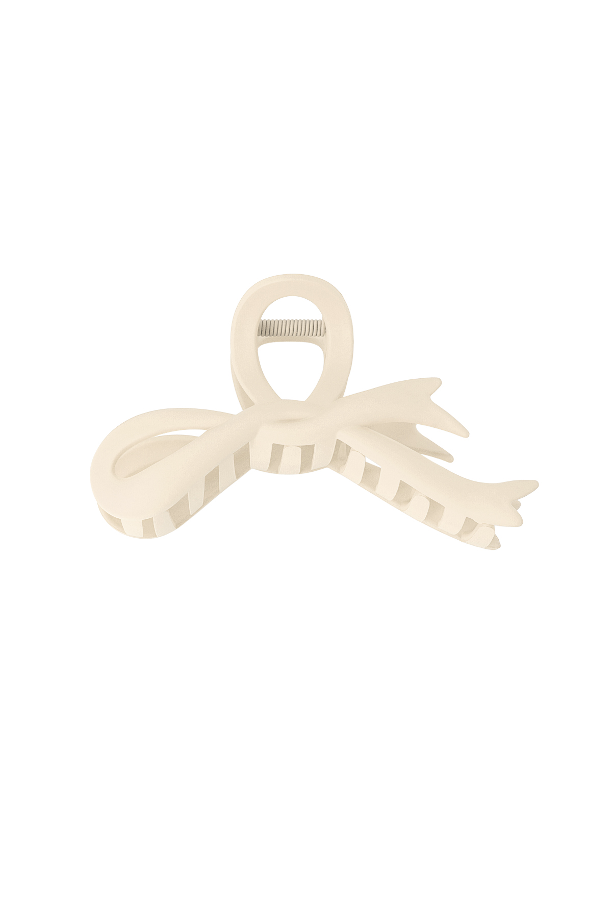 Barrette à cheveux en laine - beige  h5 