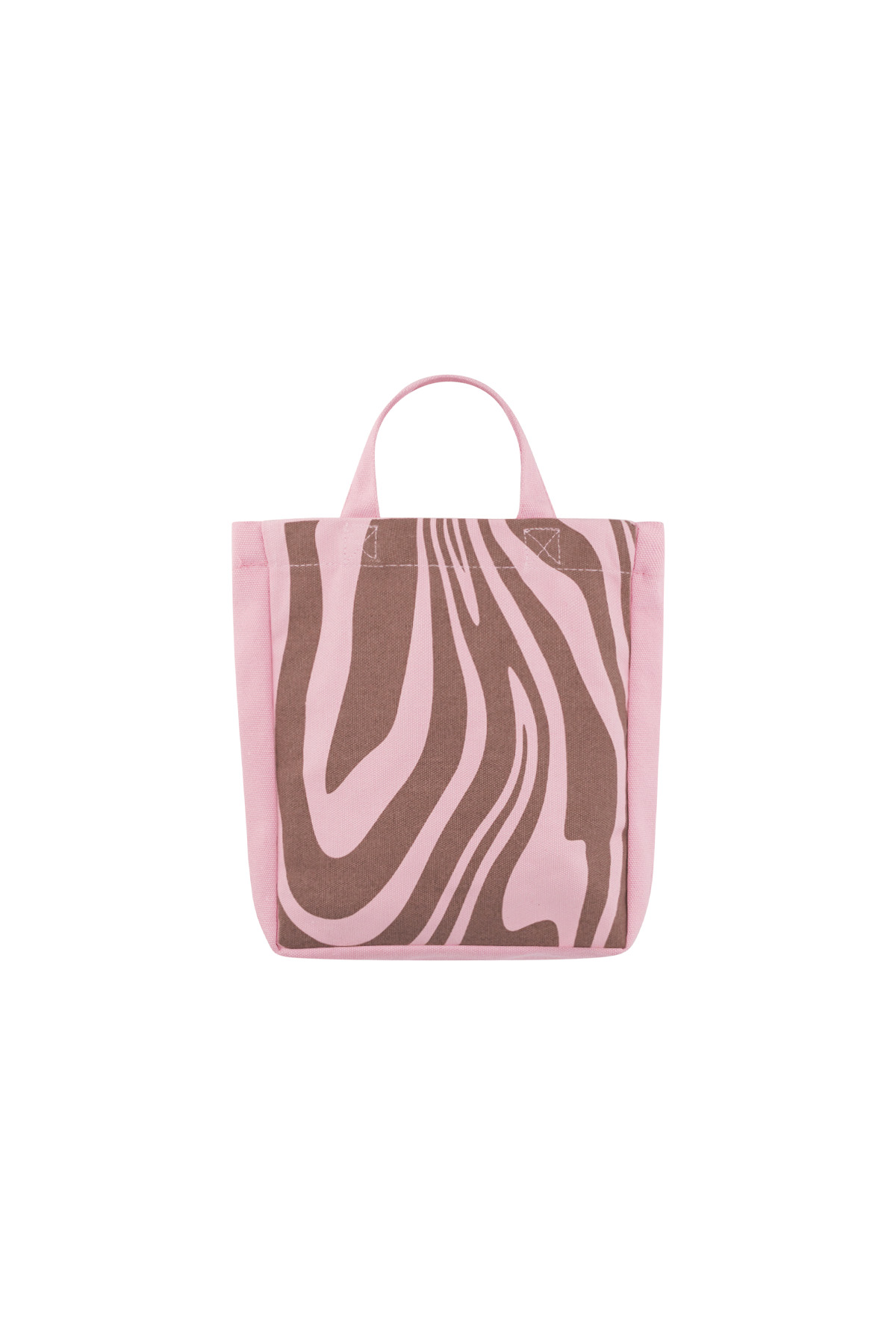 Small canvas bag zebra - pink brown 2