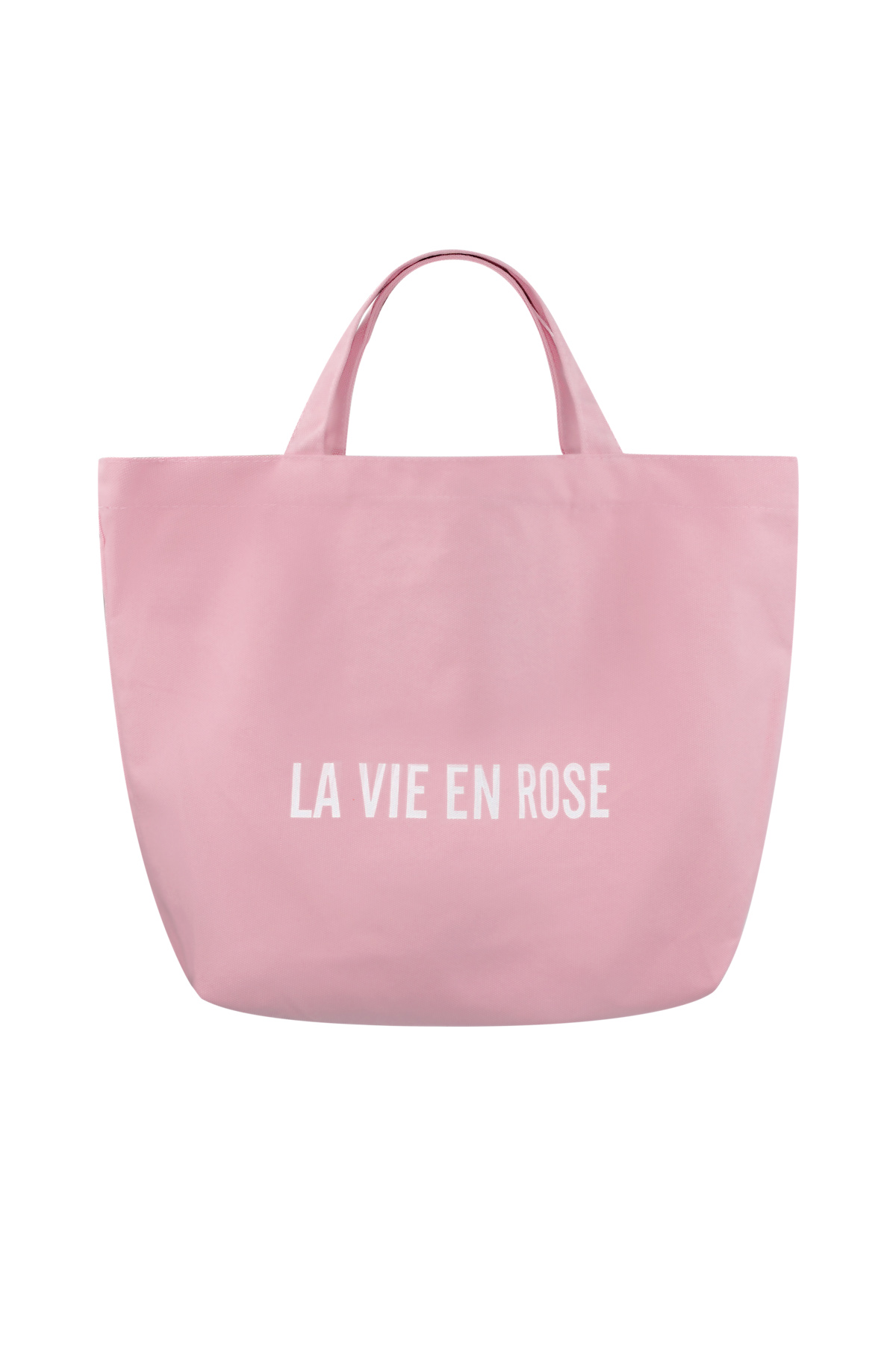 Shopper in tela la vie en rose - rosa