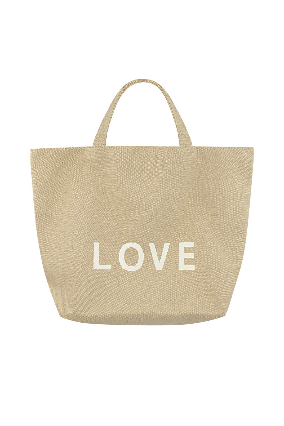Shopper in tela Love - beige h5 