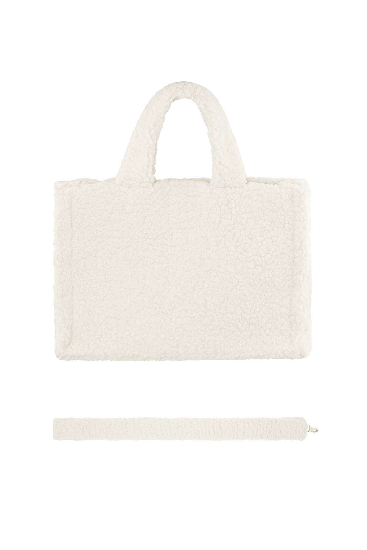 Fluffy Teddy bag - white 