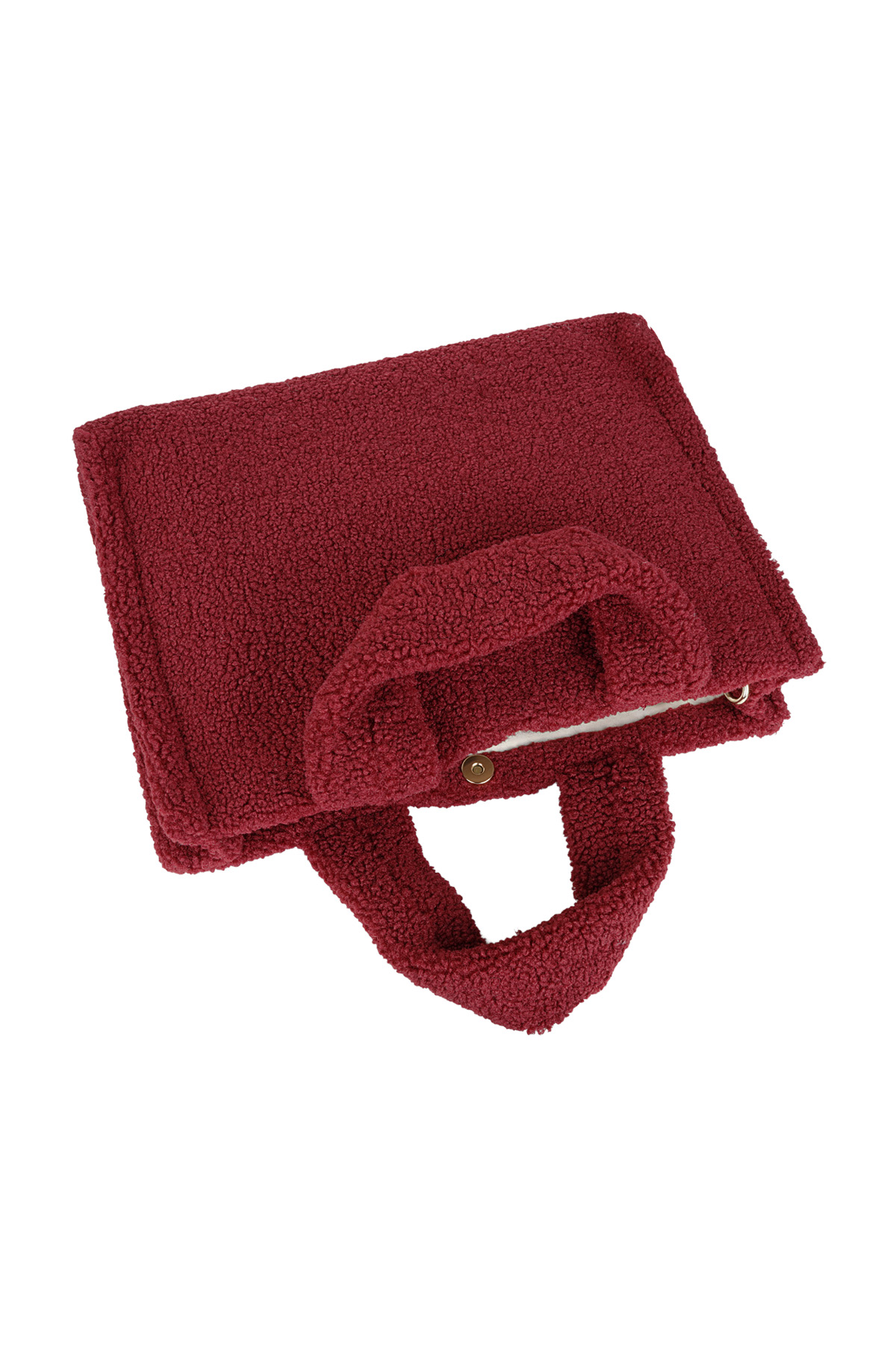 Fluffy teddy bag - Wine red Picture6