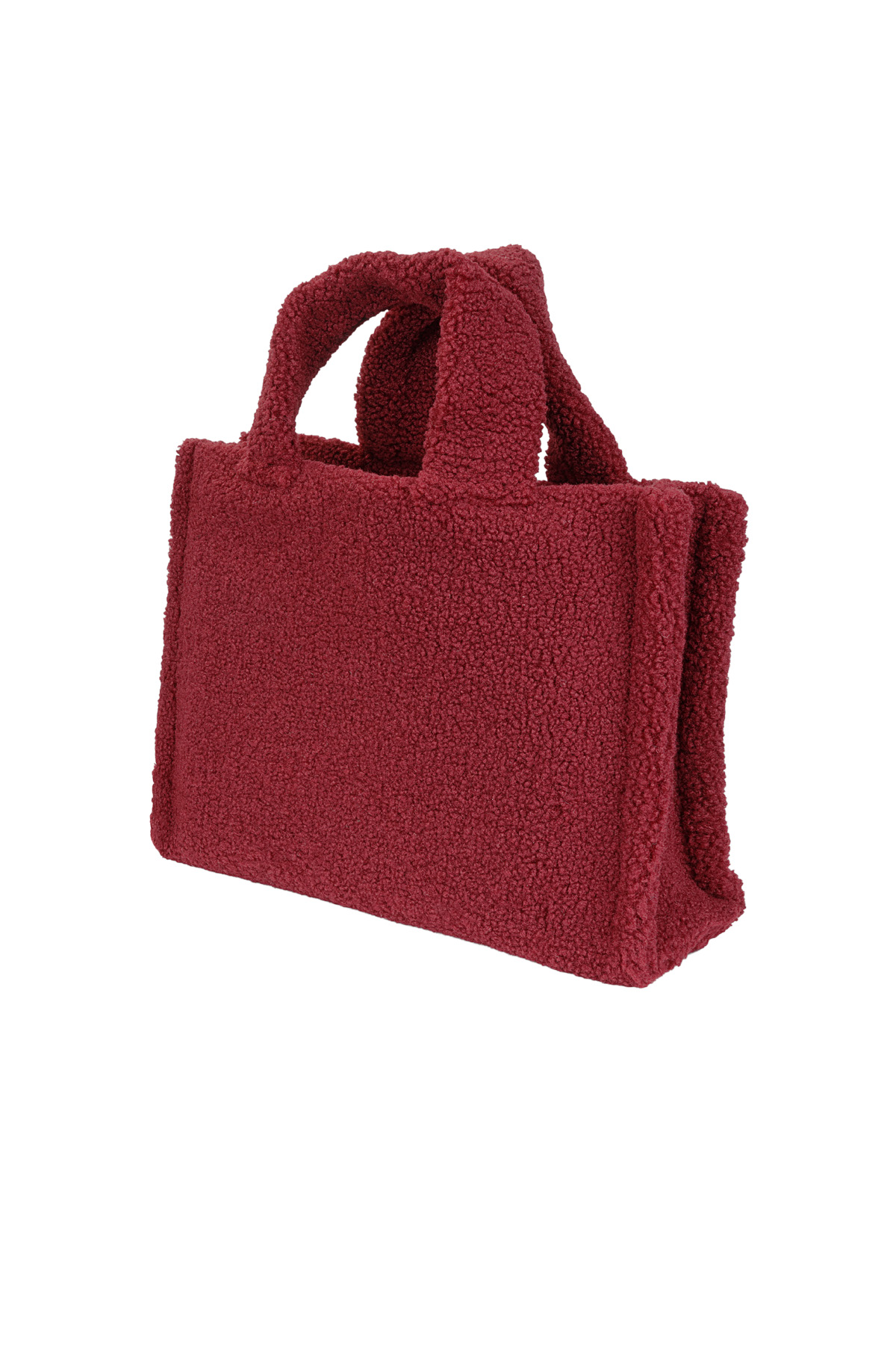 Fluffy teddy bag - Wine red Picture5