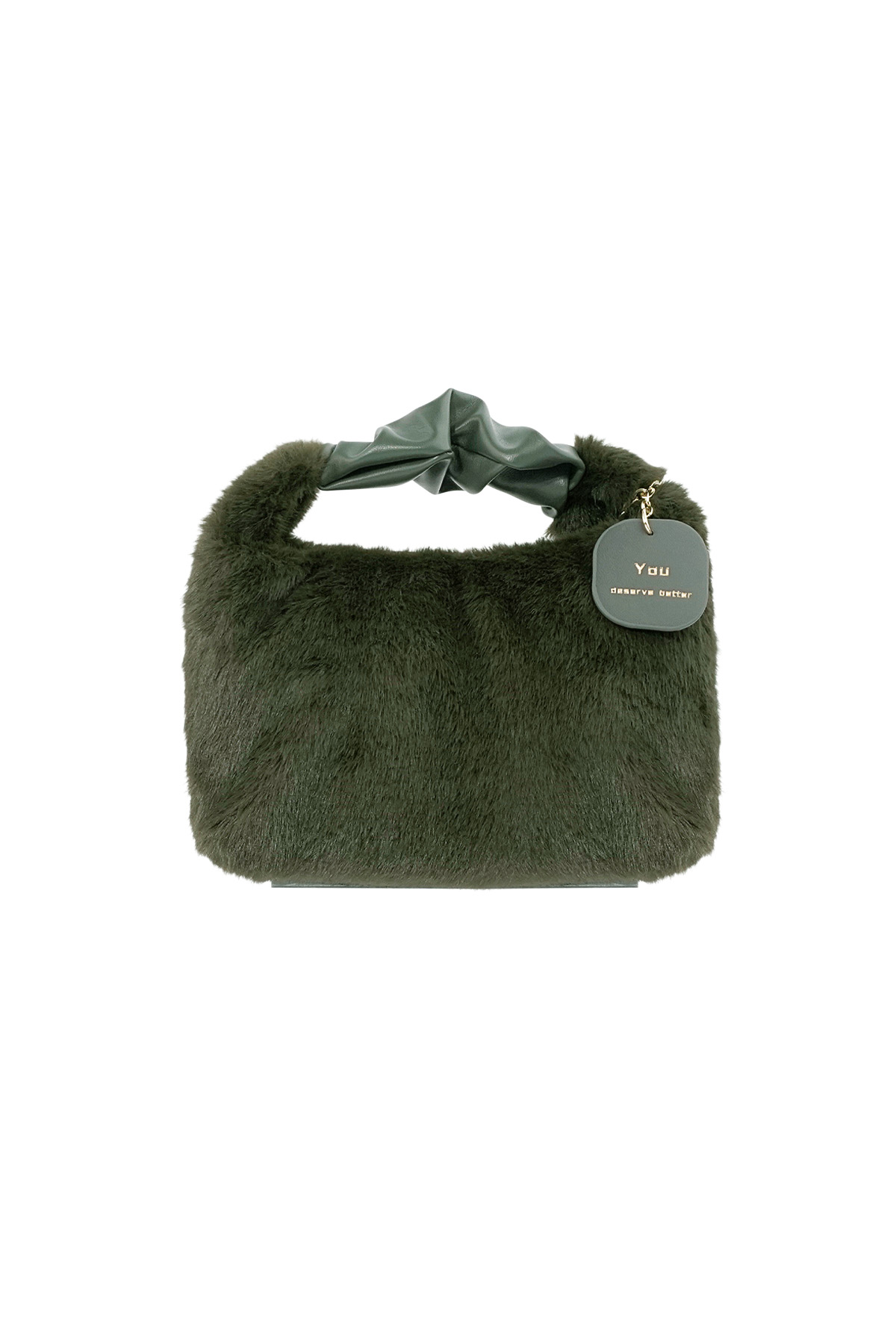 Bolsa de pelusa suave - verde oscuro h5 