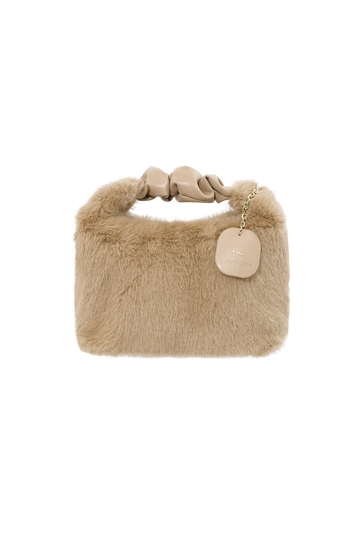 Sac en peluche doux - camel h5 