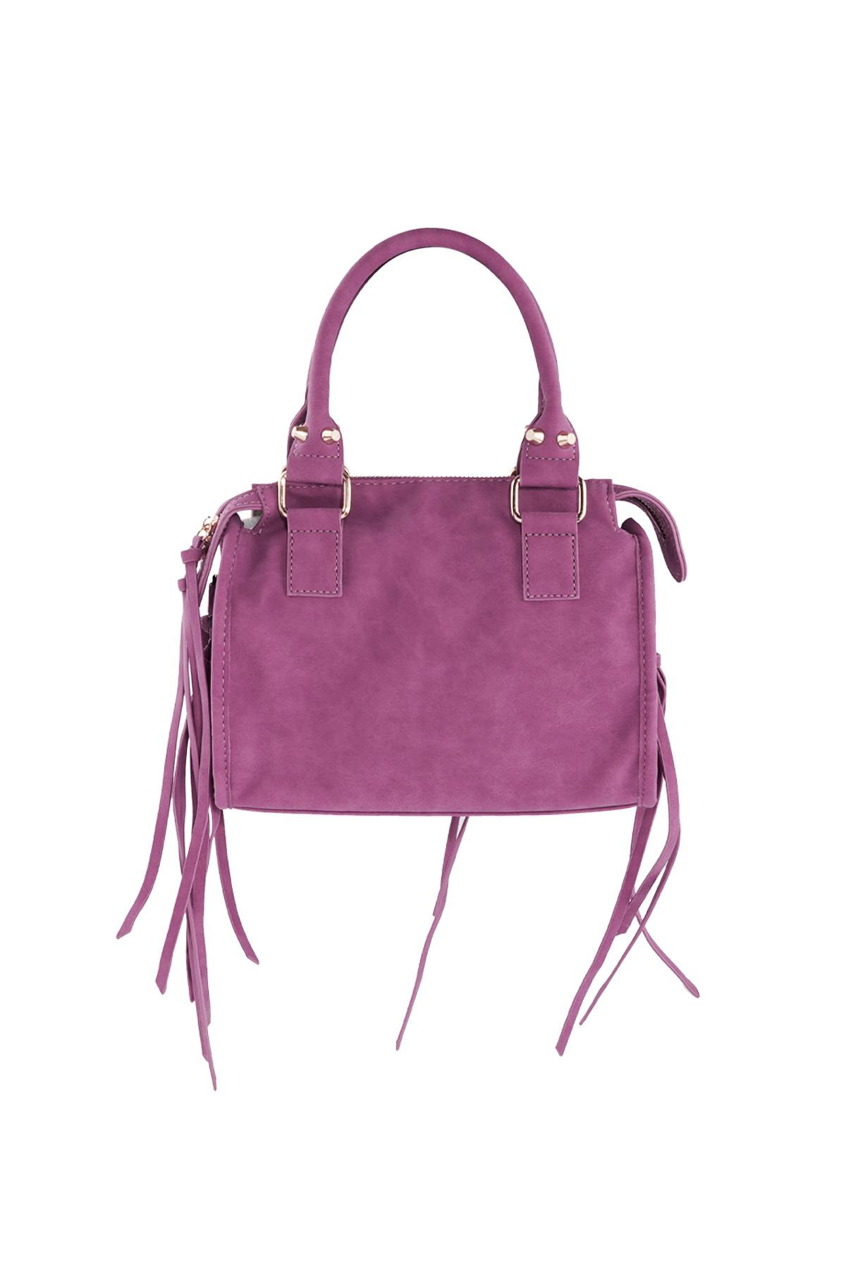 Bolso con flecos y detalles en tono rosa h5 Imagen4