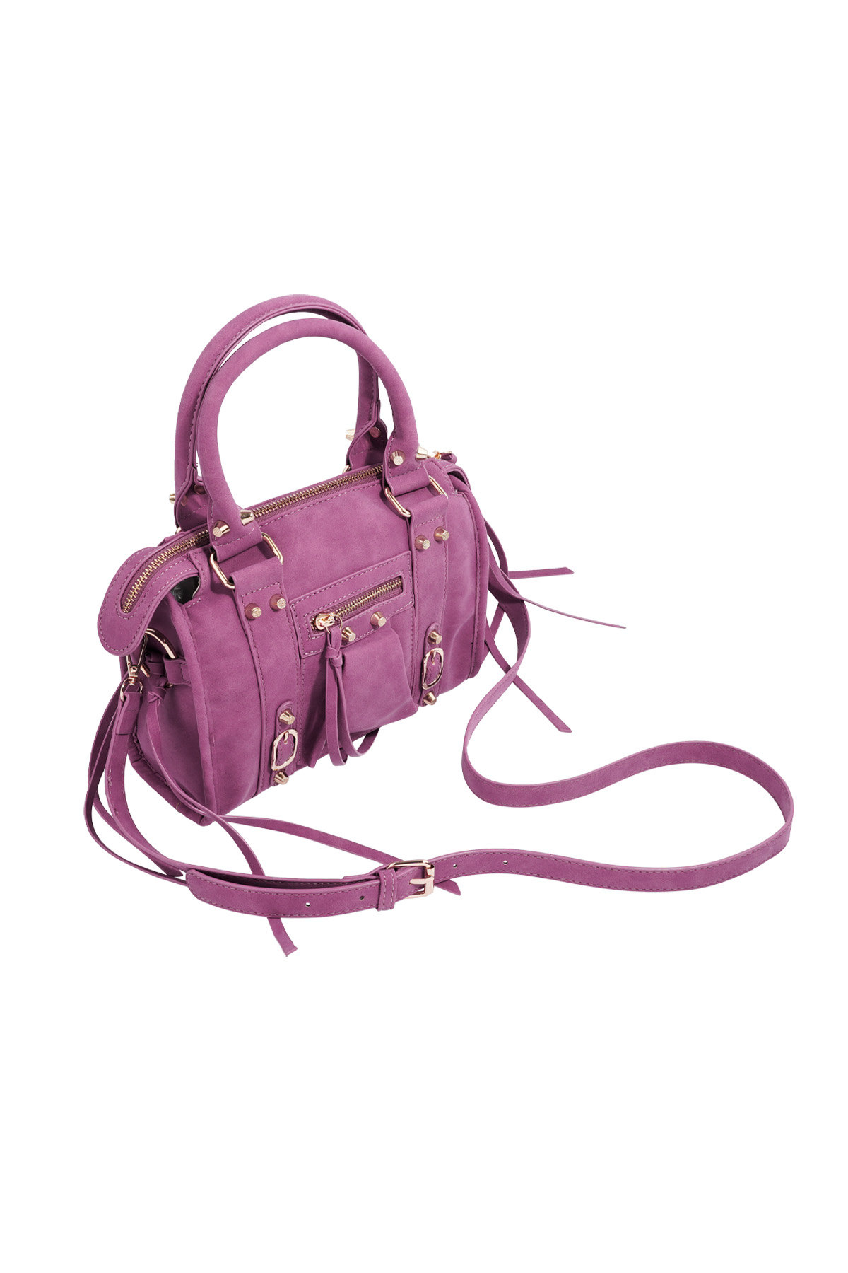 Bolso con flecos y detalles en tono rosa h5 Imagen3