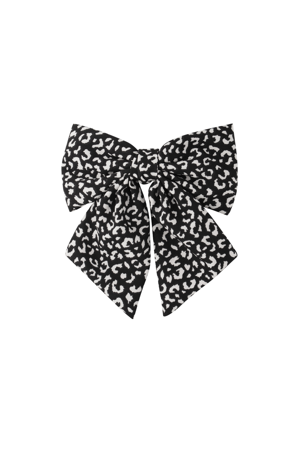 Panther print bow - black/white  2