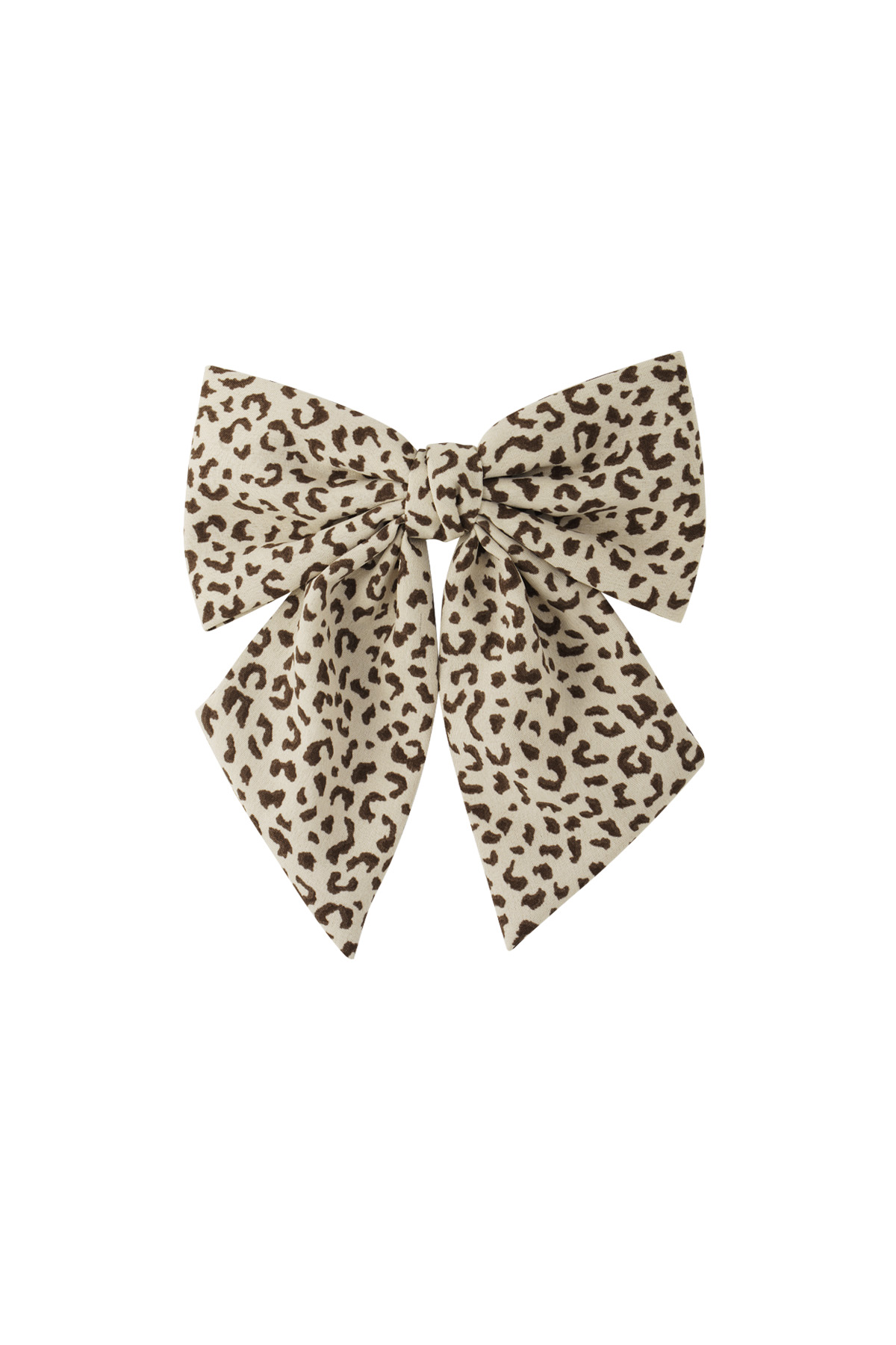 Panther print bow - beige  h5 