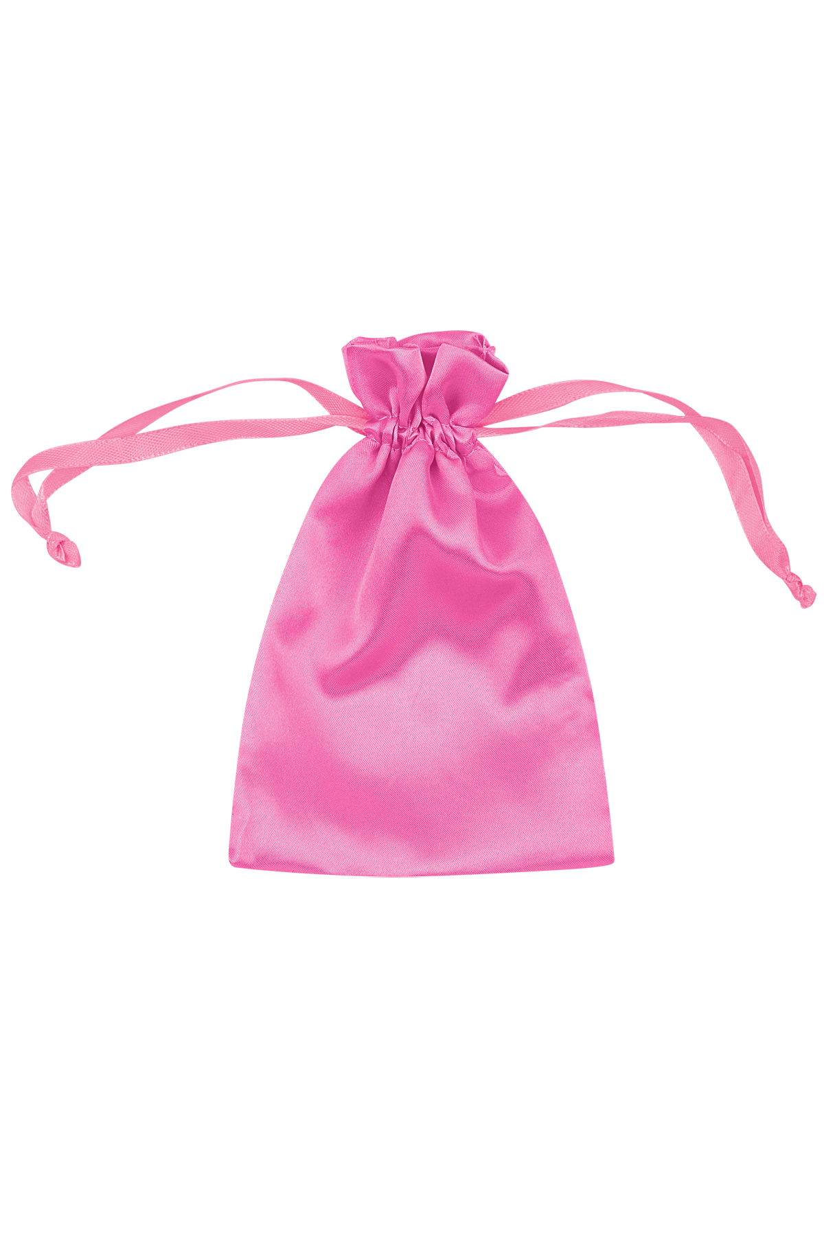 Basic satin jewelry bag - pink