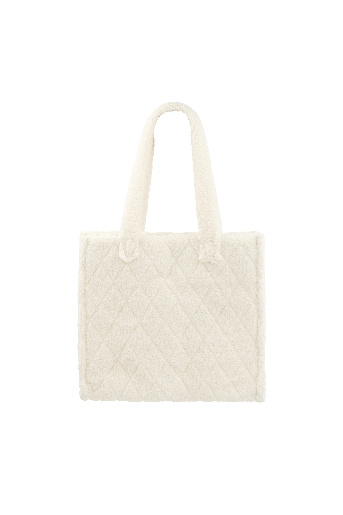 Fuzzy tote bag - off white 2