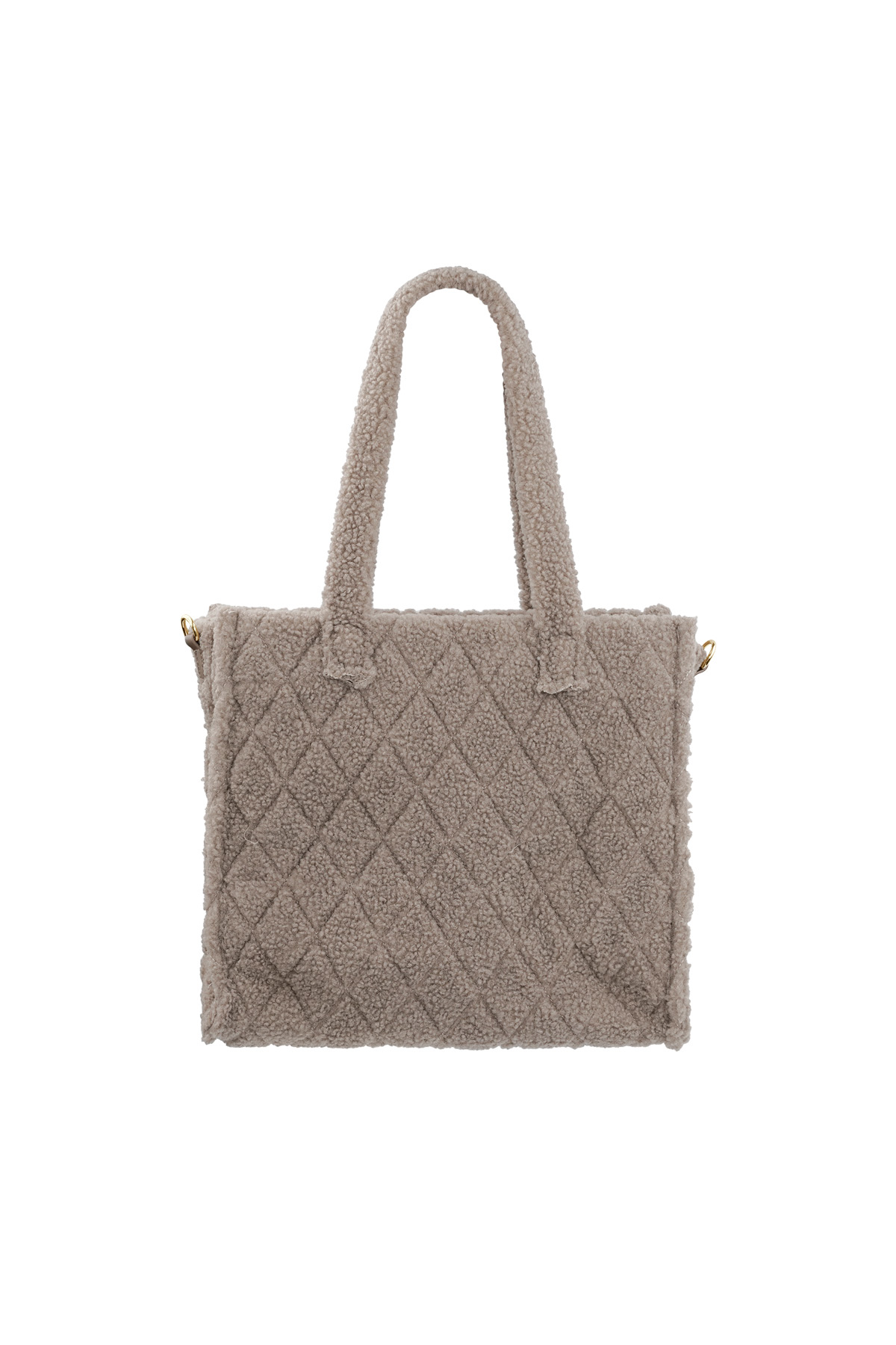 Fuzzy tote bag - camel