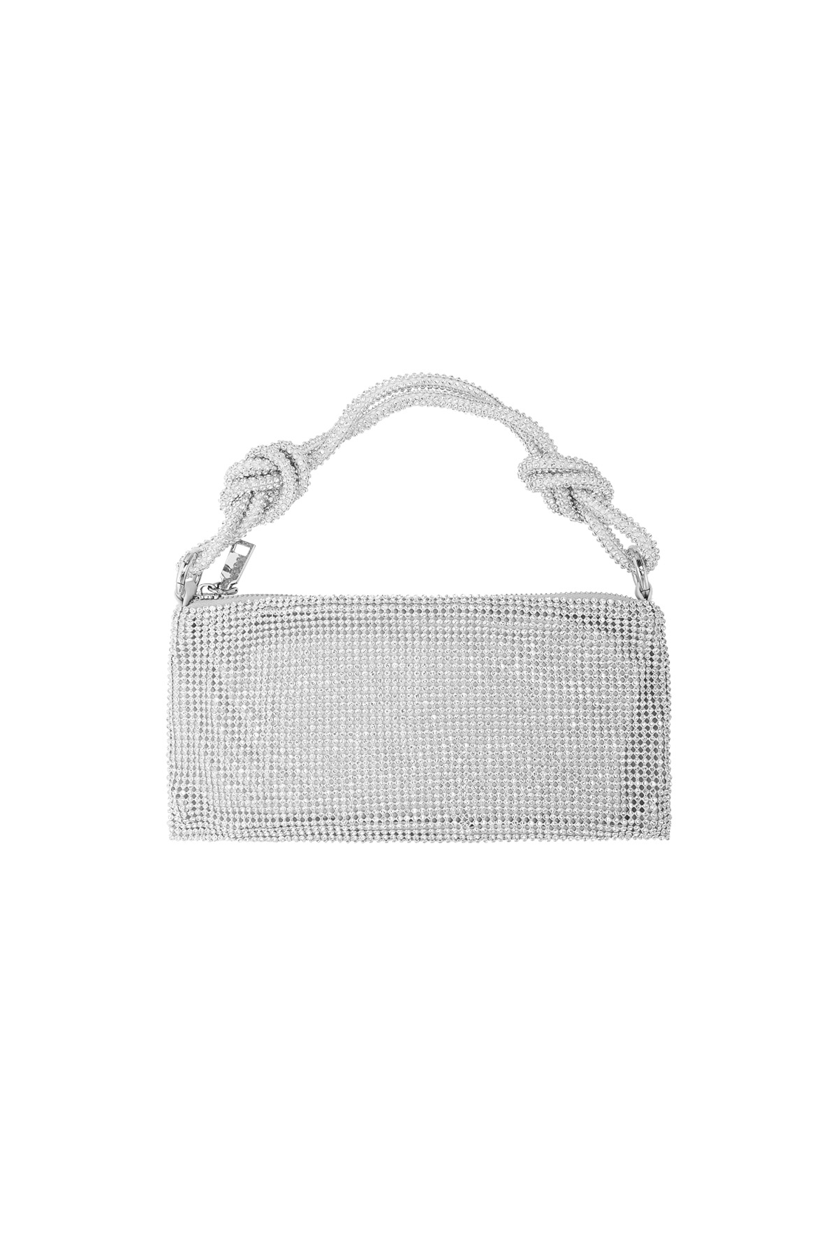 Borsa glamour annodata - argento h5 