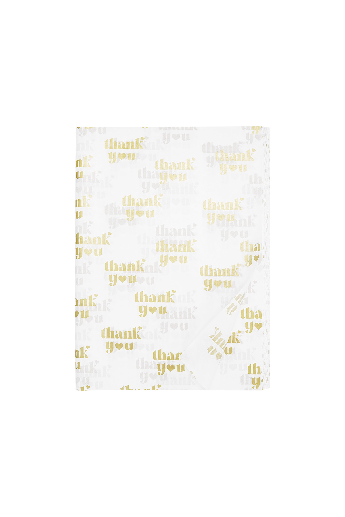 Kleines Seidenpapier „Thank You“ (100 Stück) – Weiß