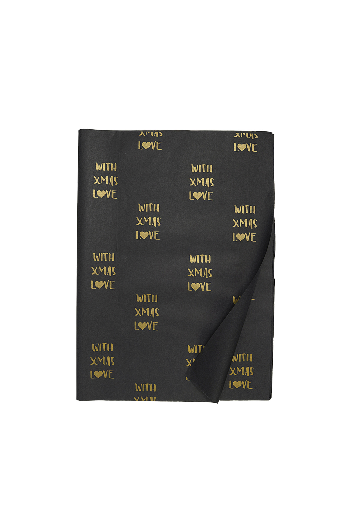 Xmas Love Small Tissue Paper (100PCS) - Black & Gold h5 