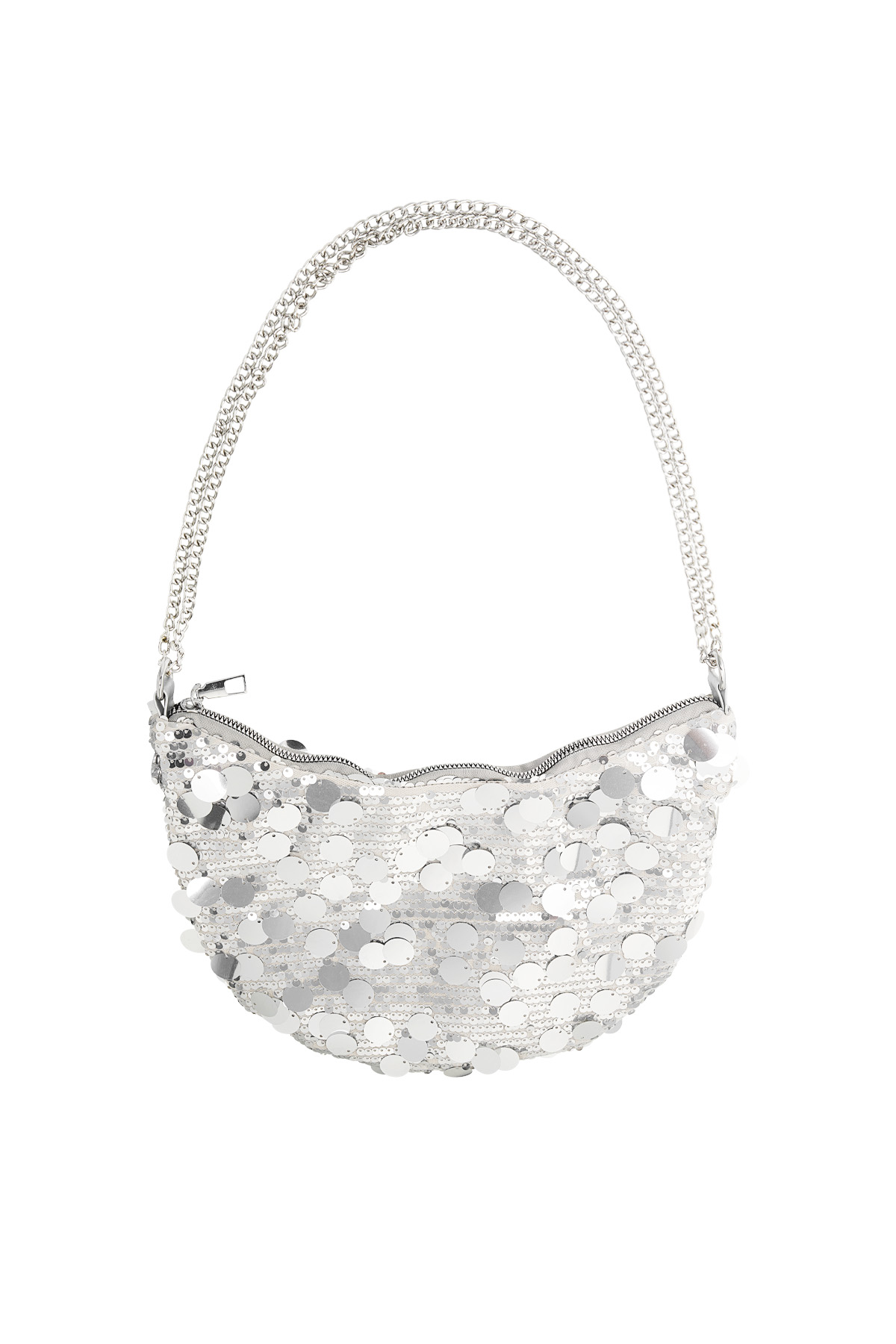 Bolso brillo y glamour - plata h5 