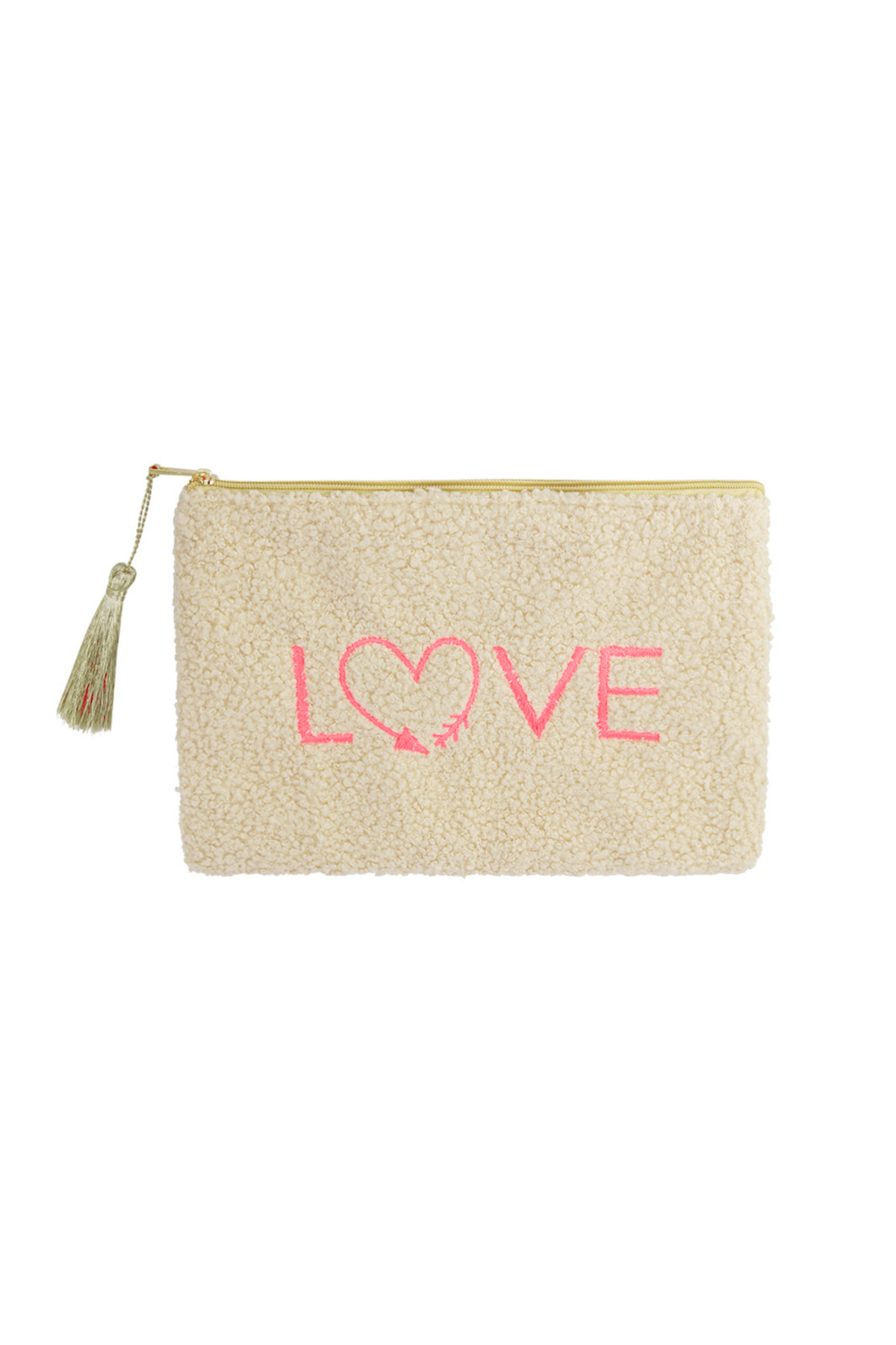 Adorabile borsa per il trucco Teddy - beige 