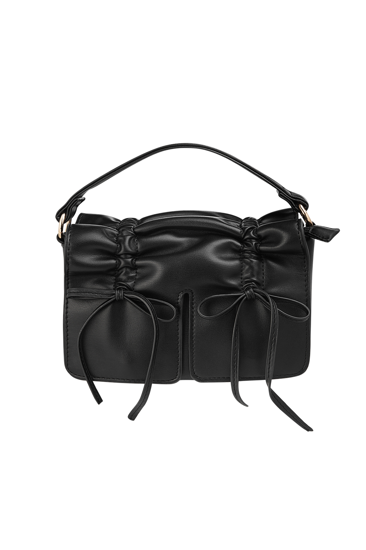 Double Bow Charm Bag - Black h5 