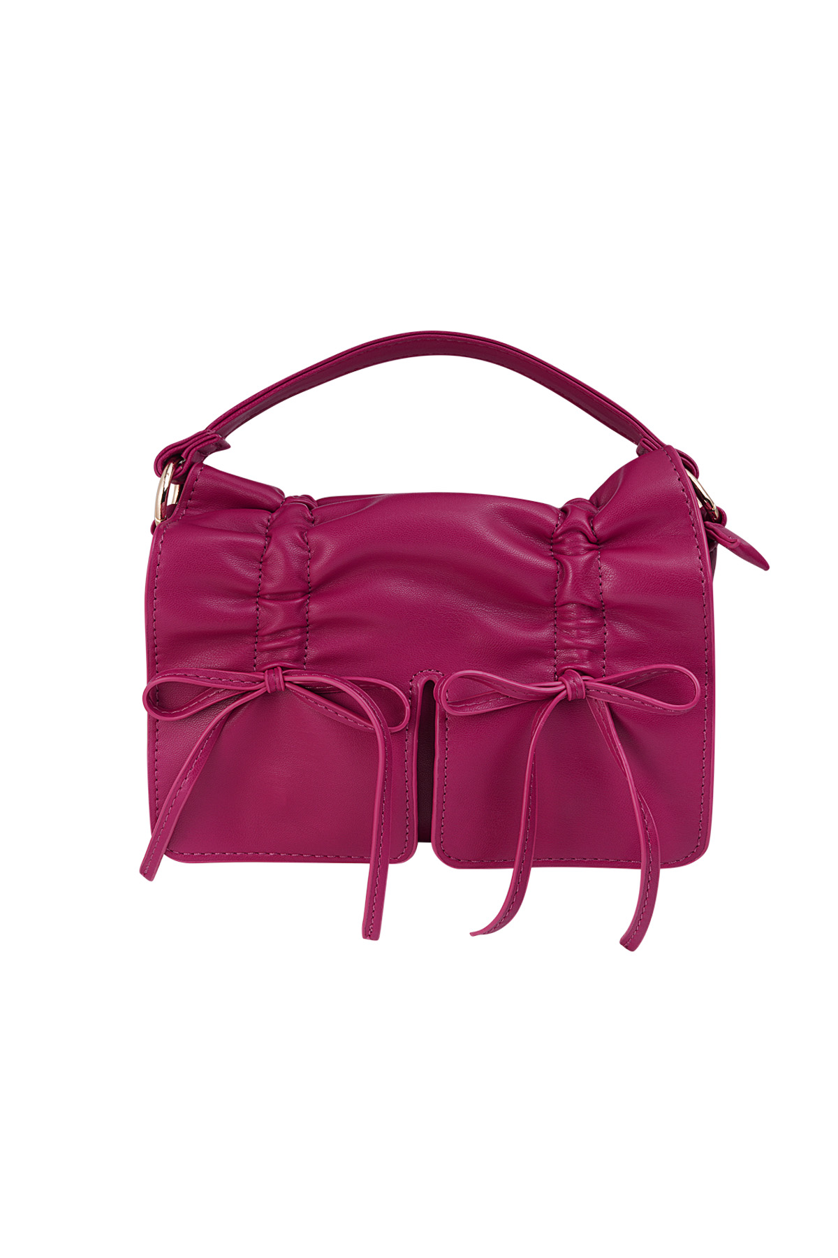 Bolso con dije de lazo doble - Rojo rosa h5 