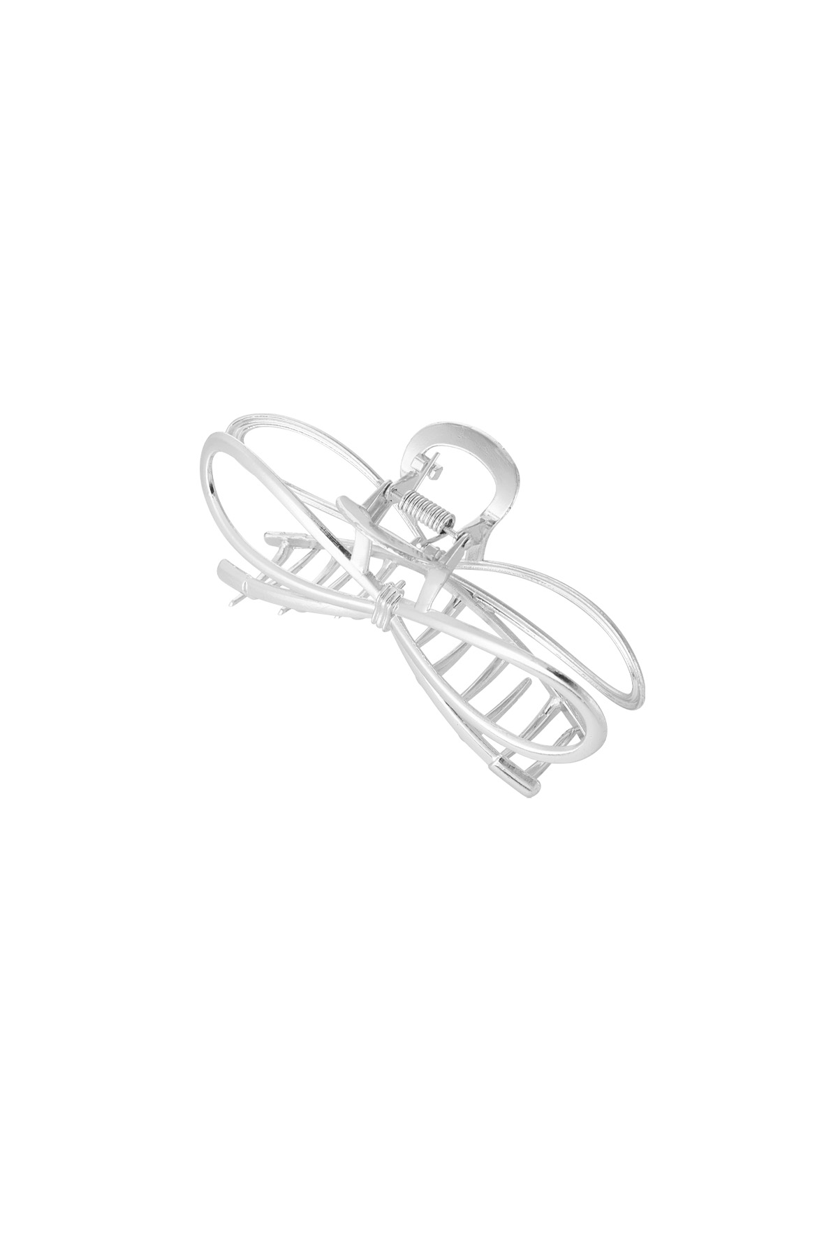 Barrette à cheveux noeud bébé - argent h5 Image4