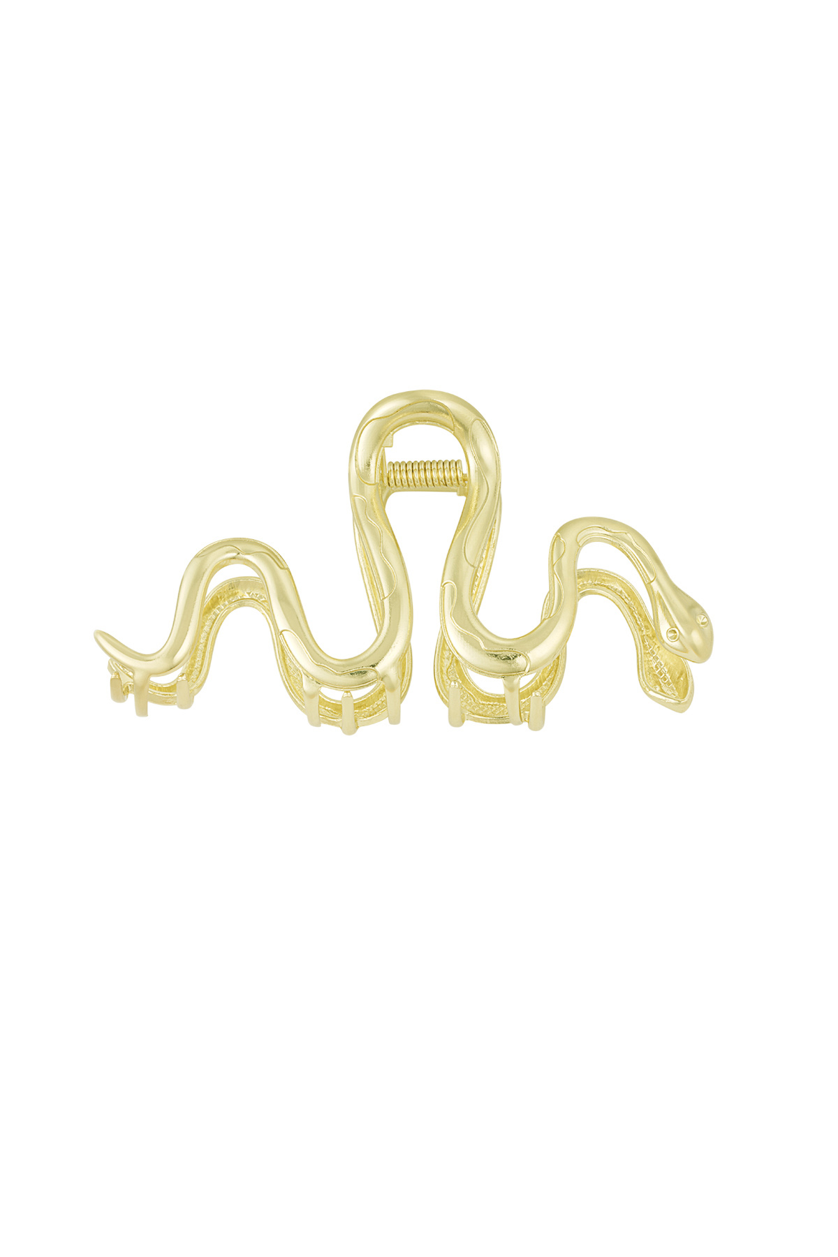 Snake hair clip - gold h5 