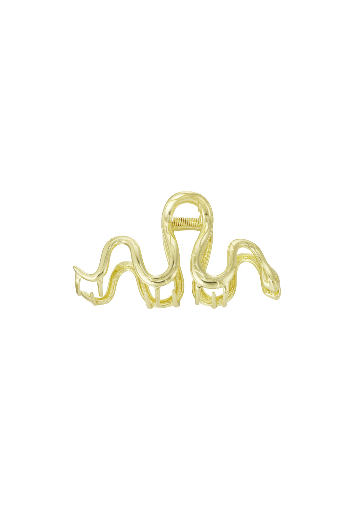 Hair clip swirly snake - gold h5 