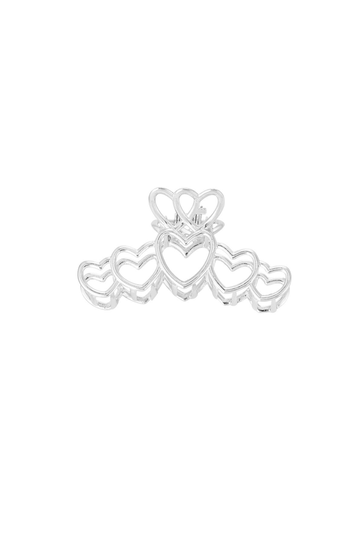 Hair clip love all over - silver h5 