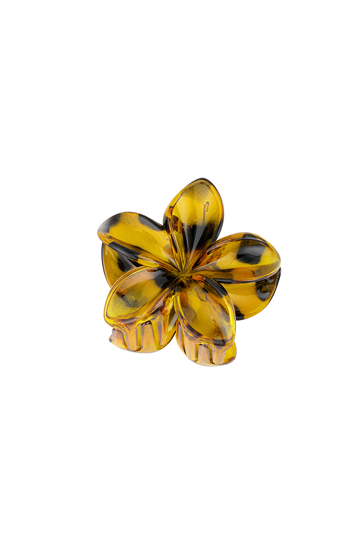 Hawaiian Flower Hair Clip - Mustard h5 Picture2