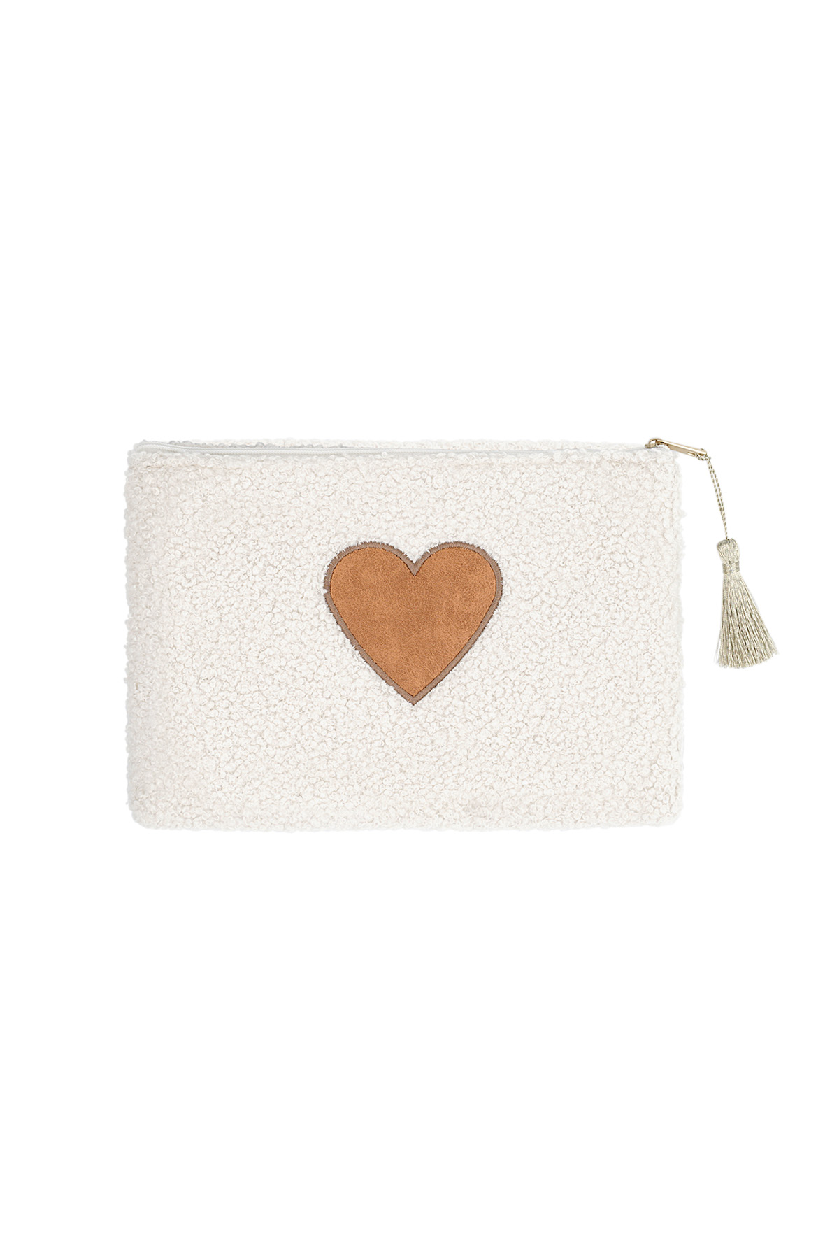 Make-up bag heart - white 