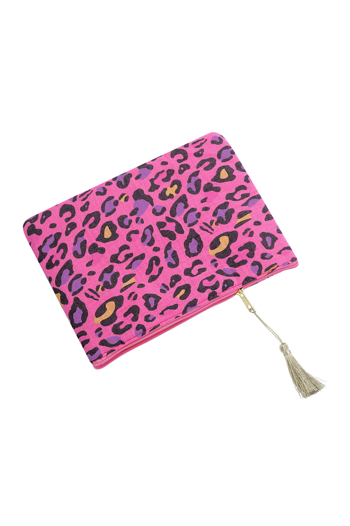 Borsa per il trucco con stampa leopardata - fucsia h5 Immagine2