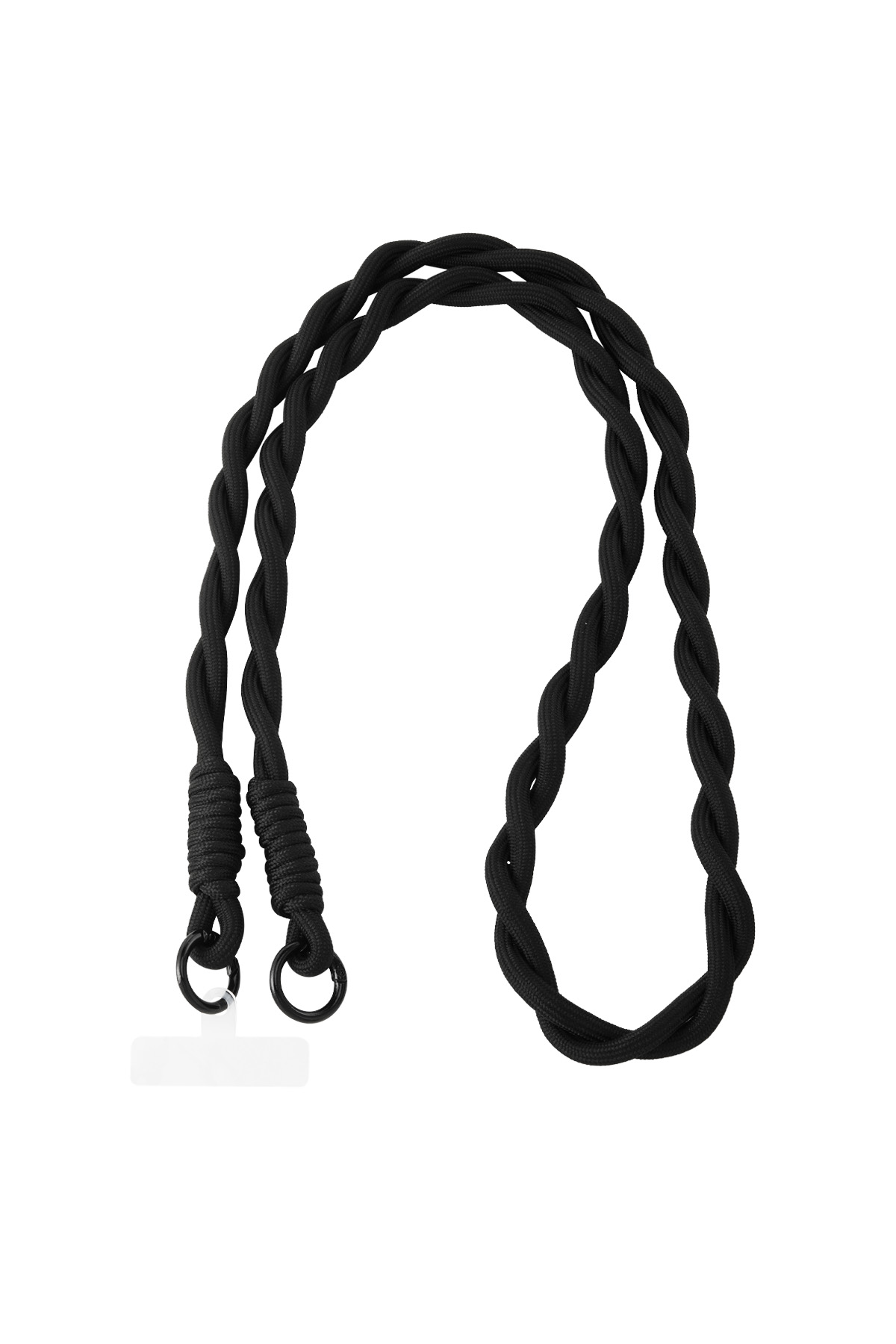 Long telephone cord twisted - black h5 