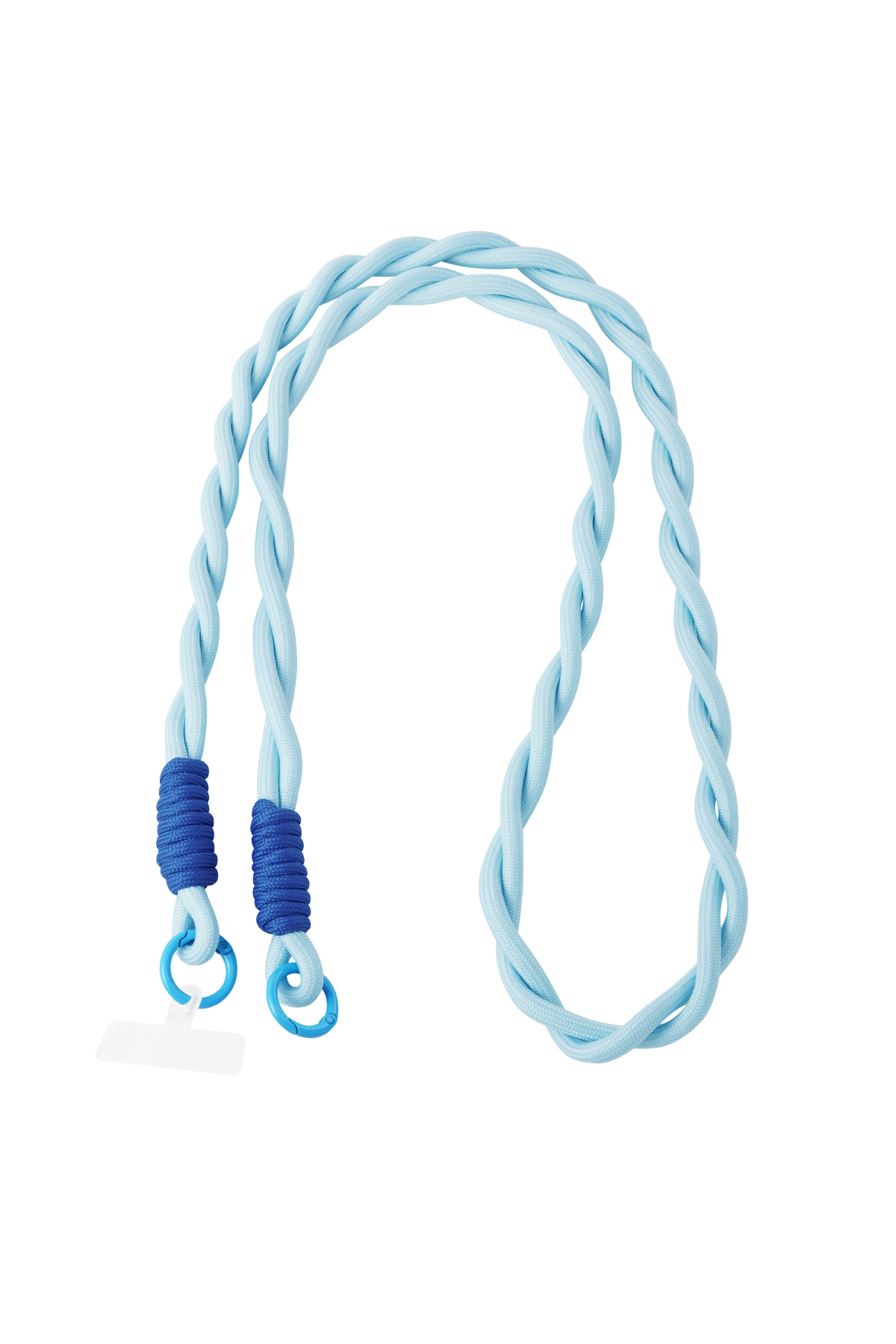 Long telephone cord twisted - light blue & blue h5 