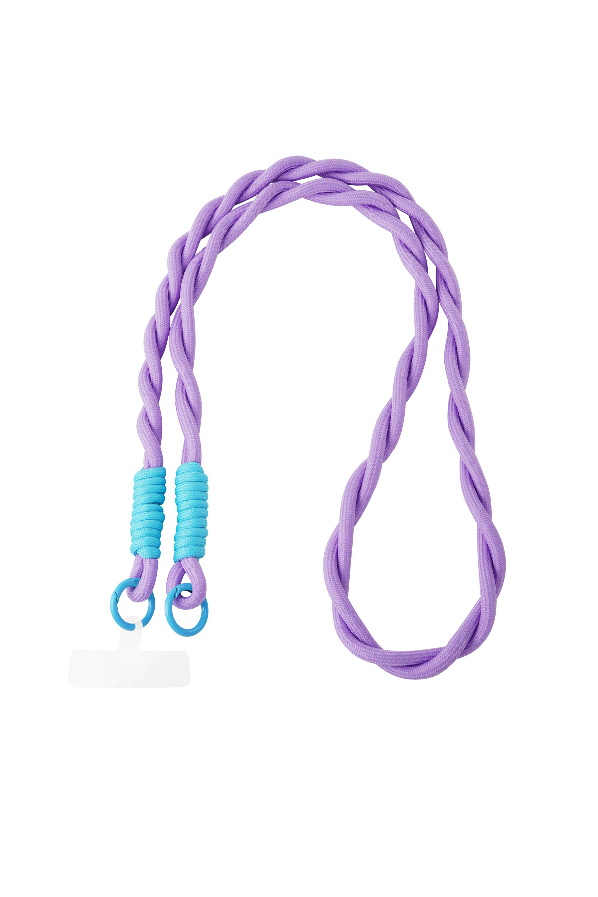 Long telephone cord twisted - purple and blue 