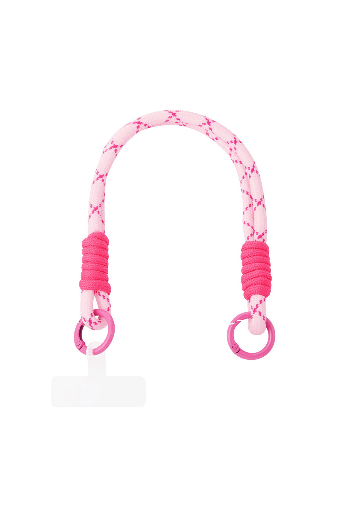 Phone cord with print - light pink & pink h5 