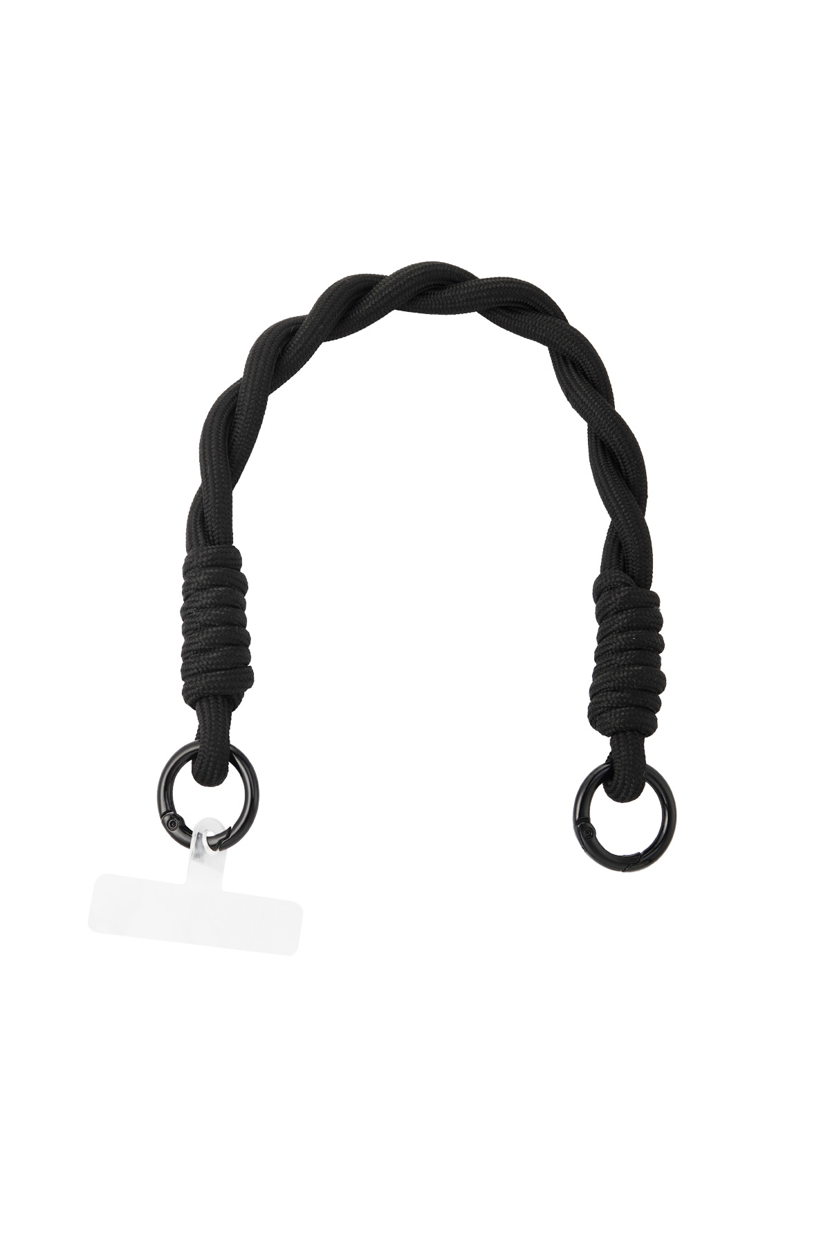 Telephone cord twisted - black h5 