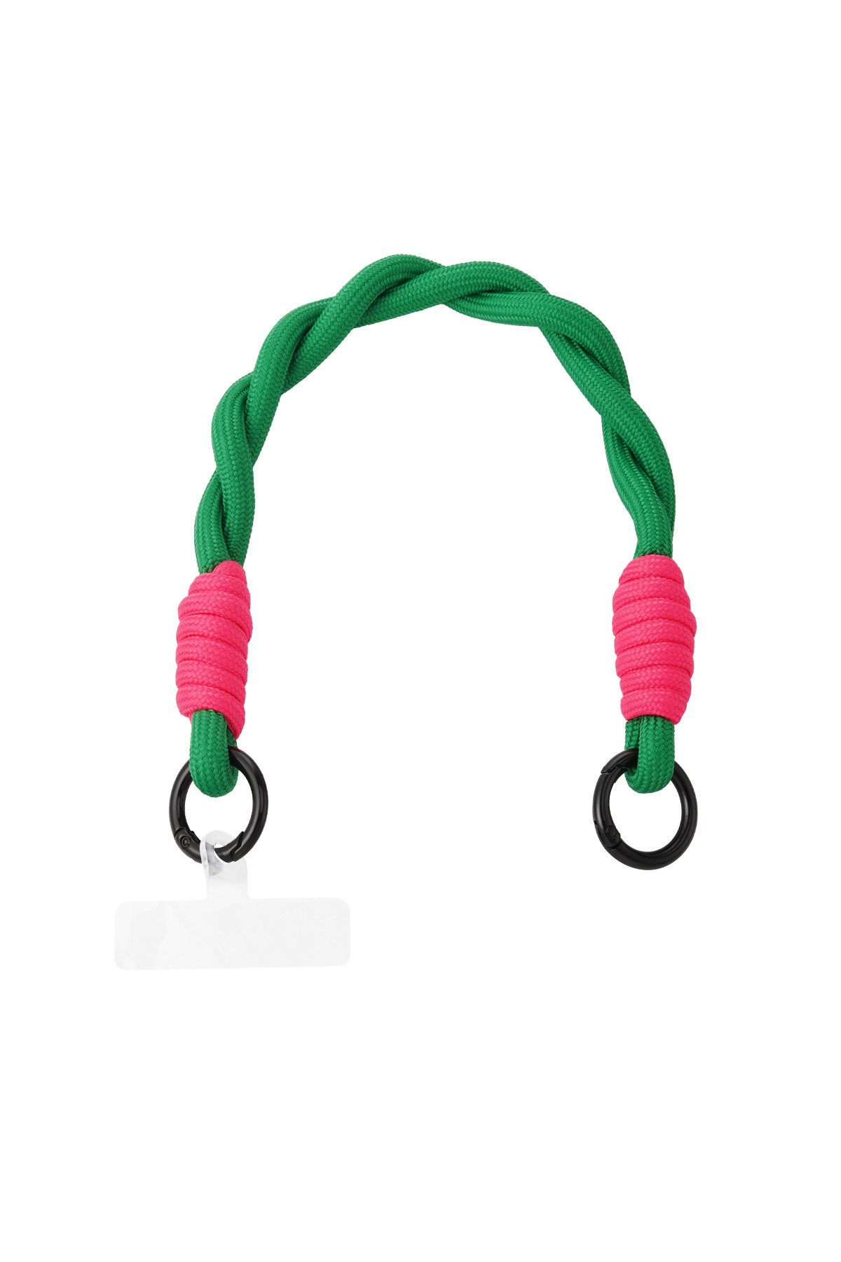 Telephone cord twisted - green & pink 