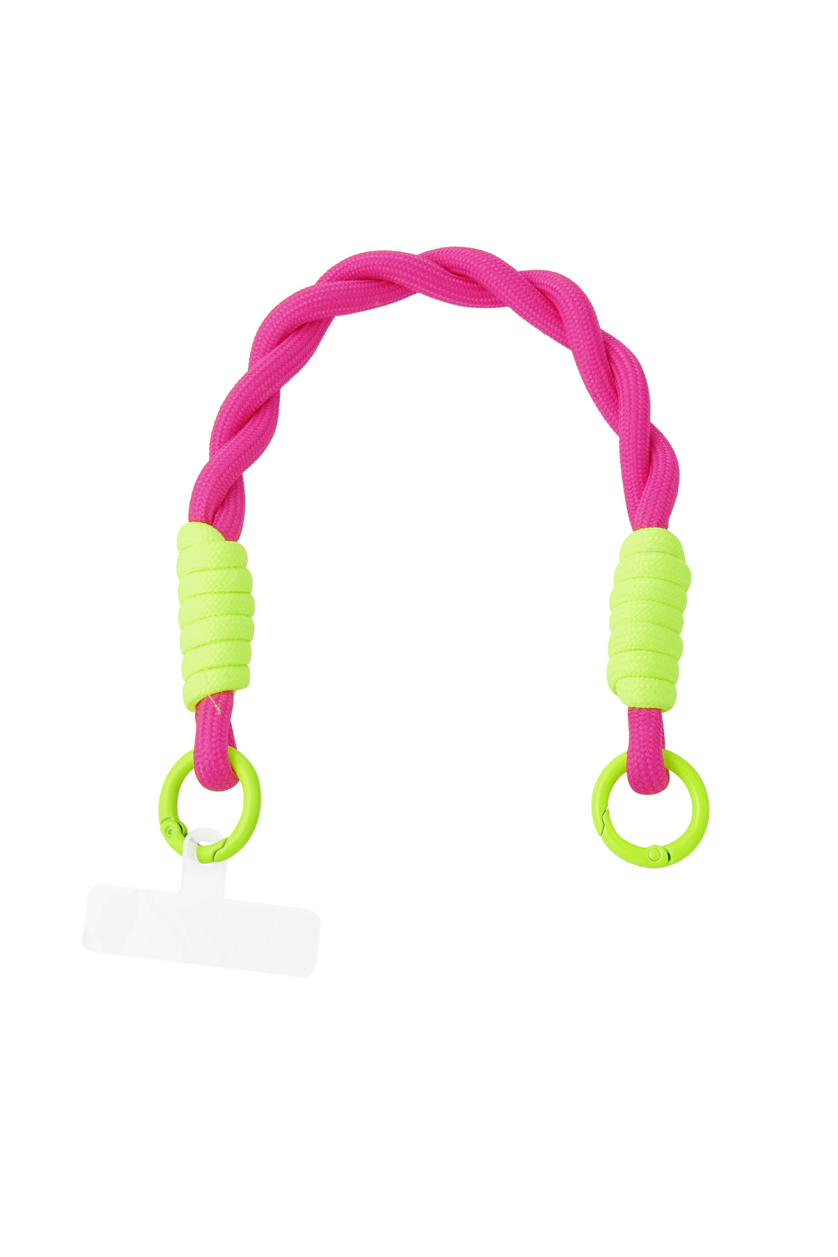 Telephone cord twisted - fuchsia & yellow h5 