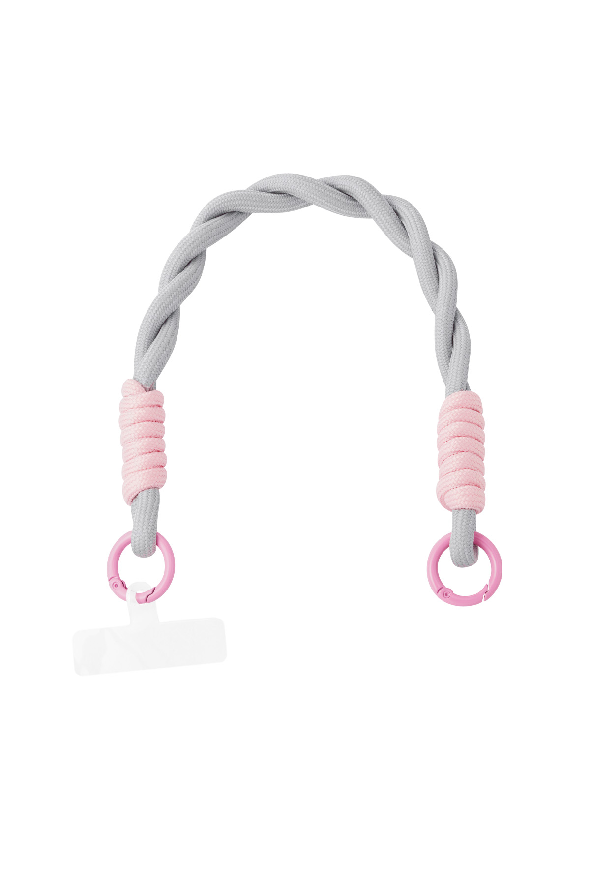 Telephone cord twisted - gray & pink 2