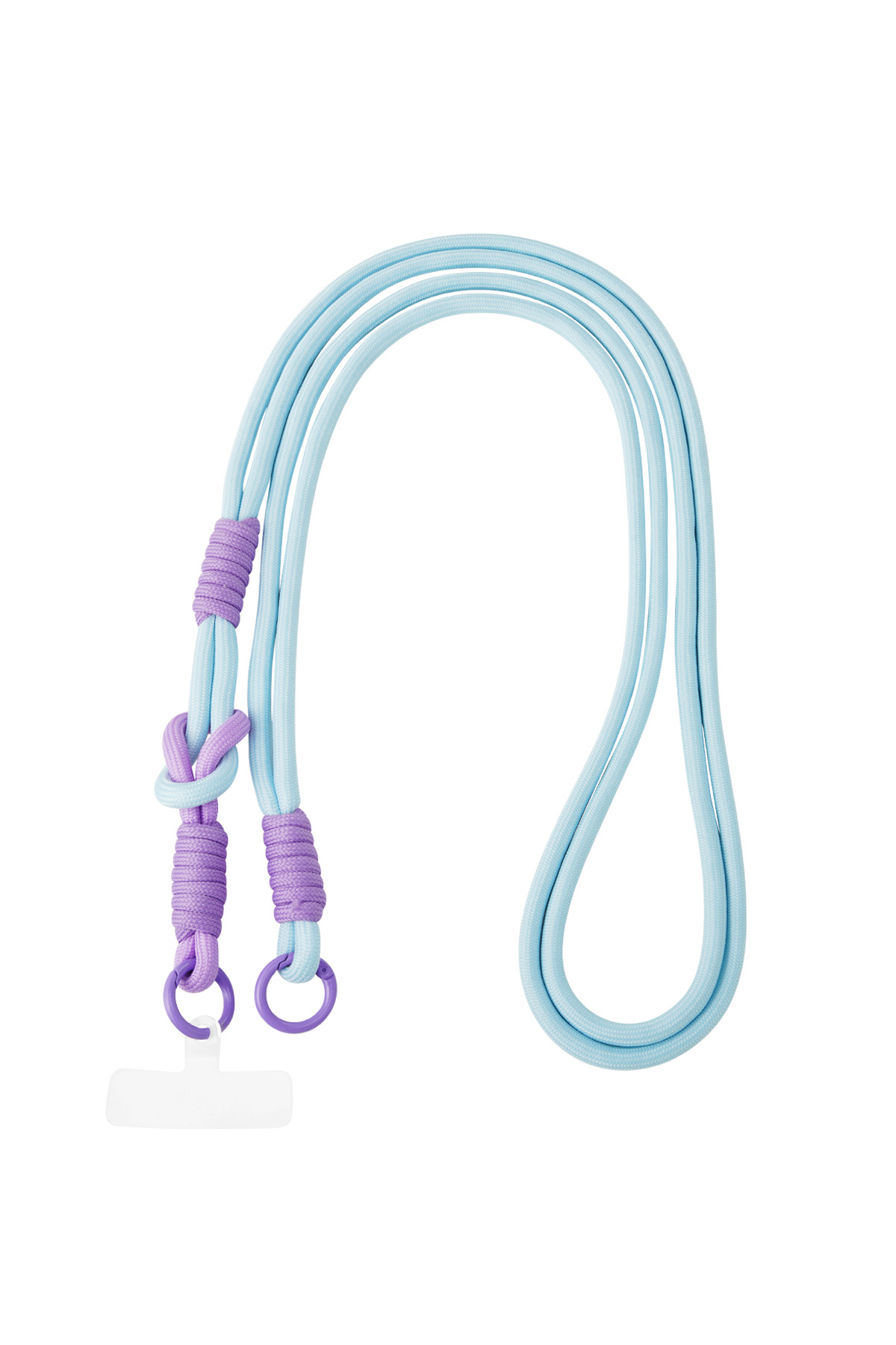 Summer telephone cord - light blue & purple h5 