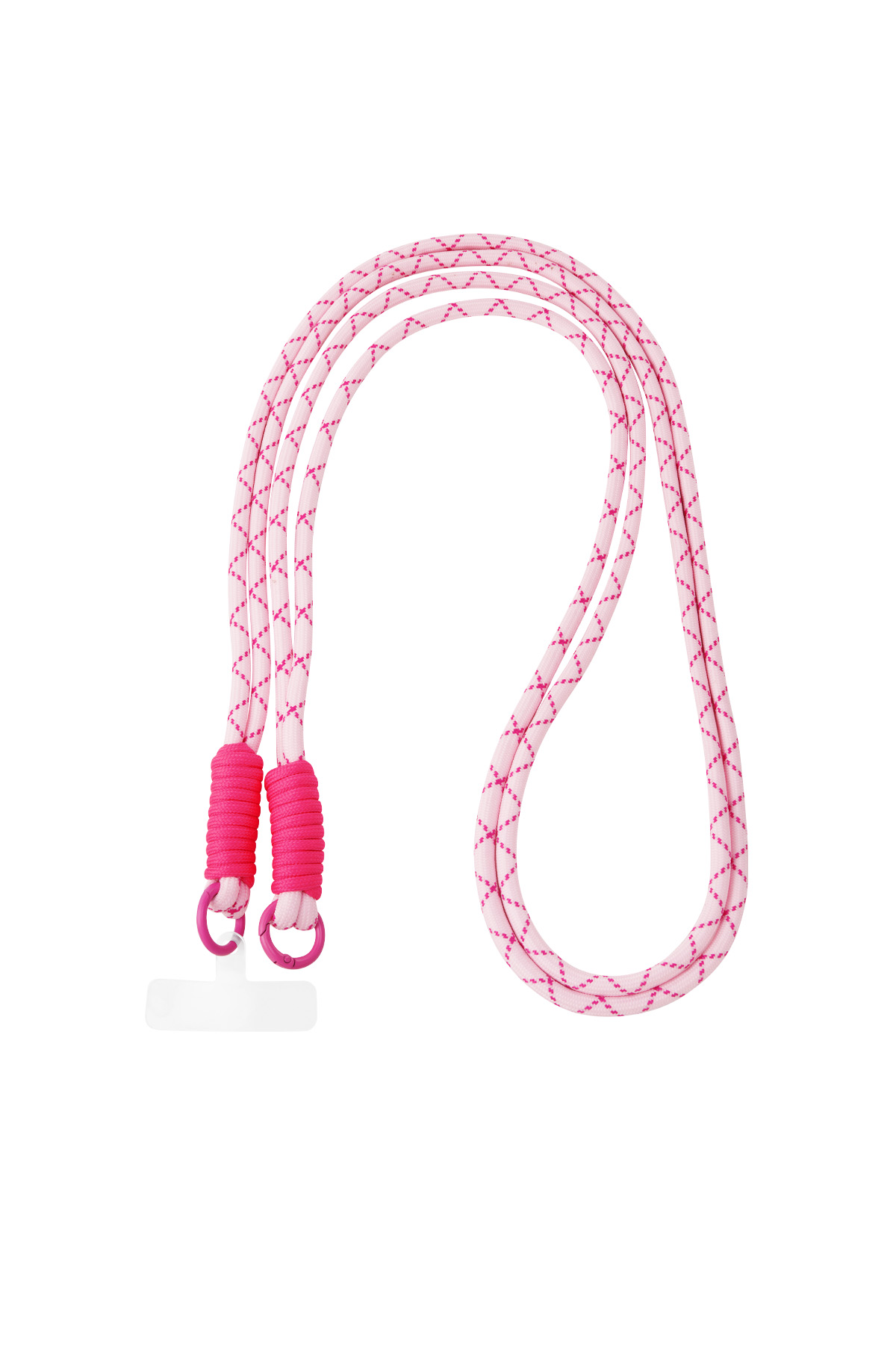 Cable telefónico largo con estampado - rosa claro y rosa h5 