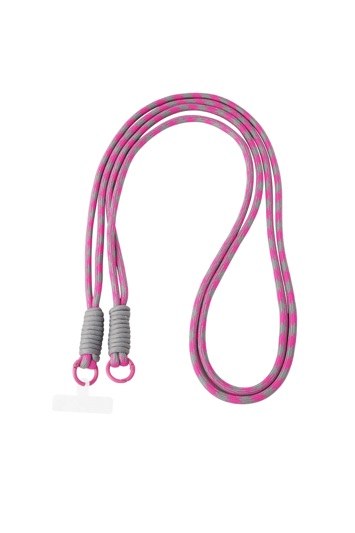 Long telephone cord with print - pink & gray 2