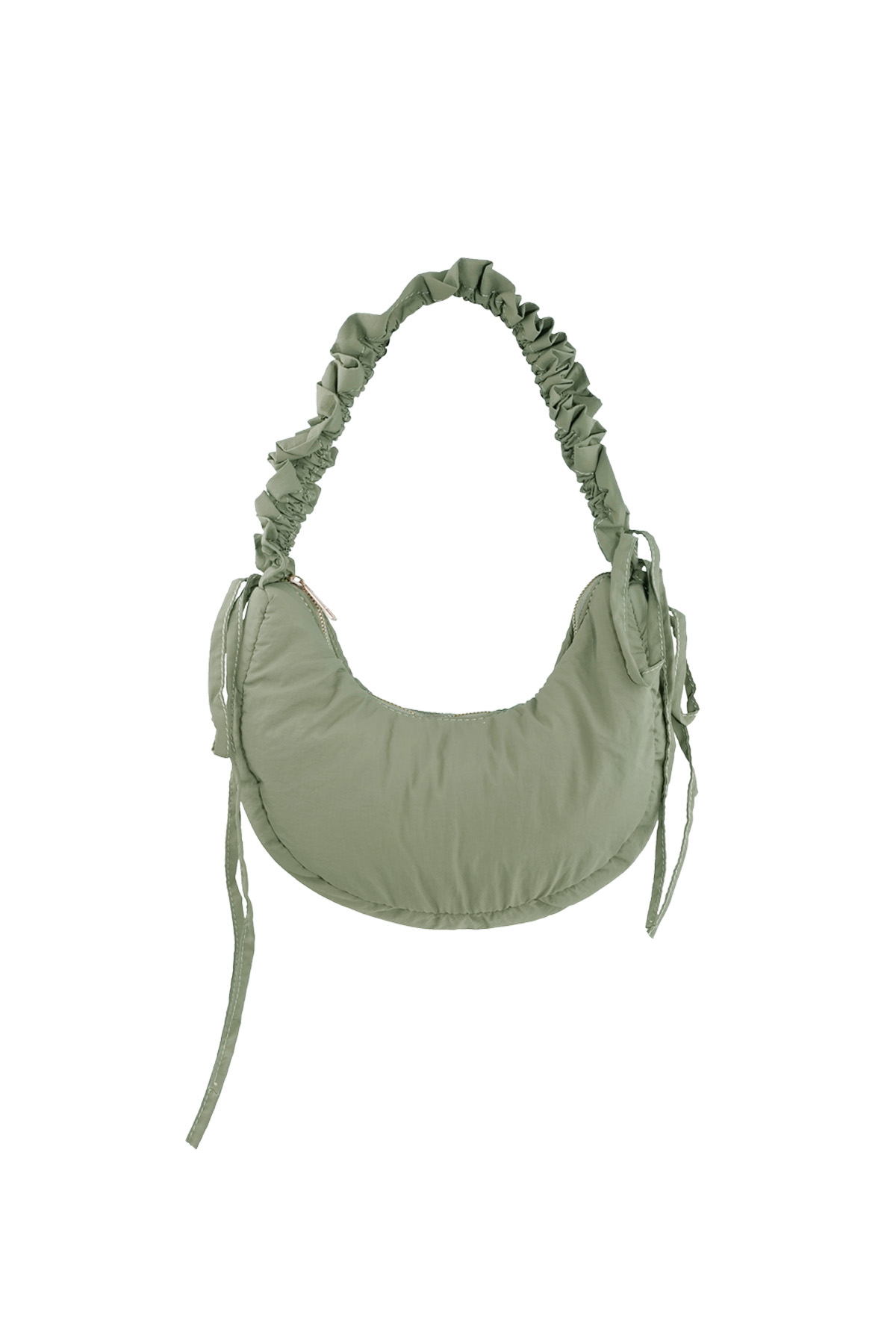 Bolso circular con nudos - Verde h5 