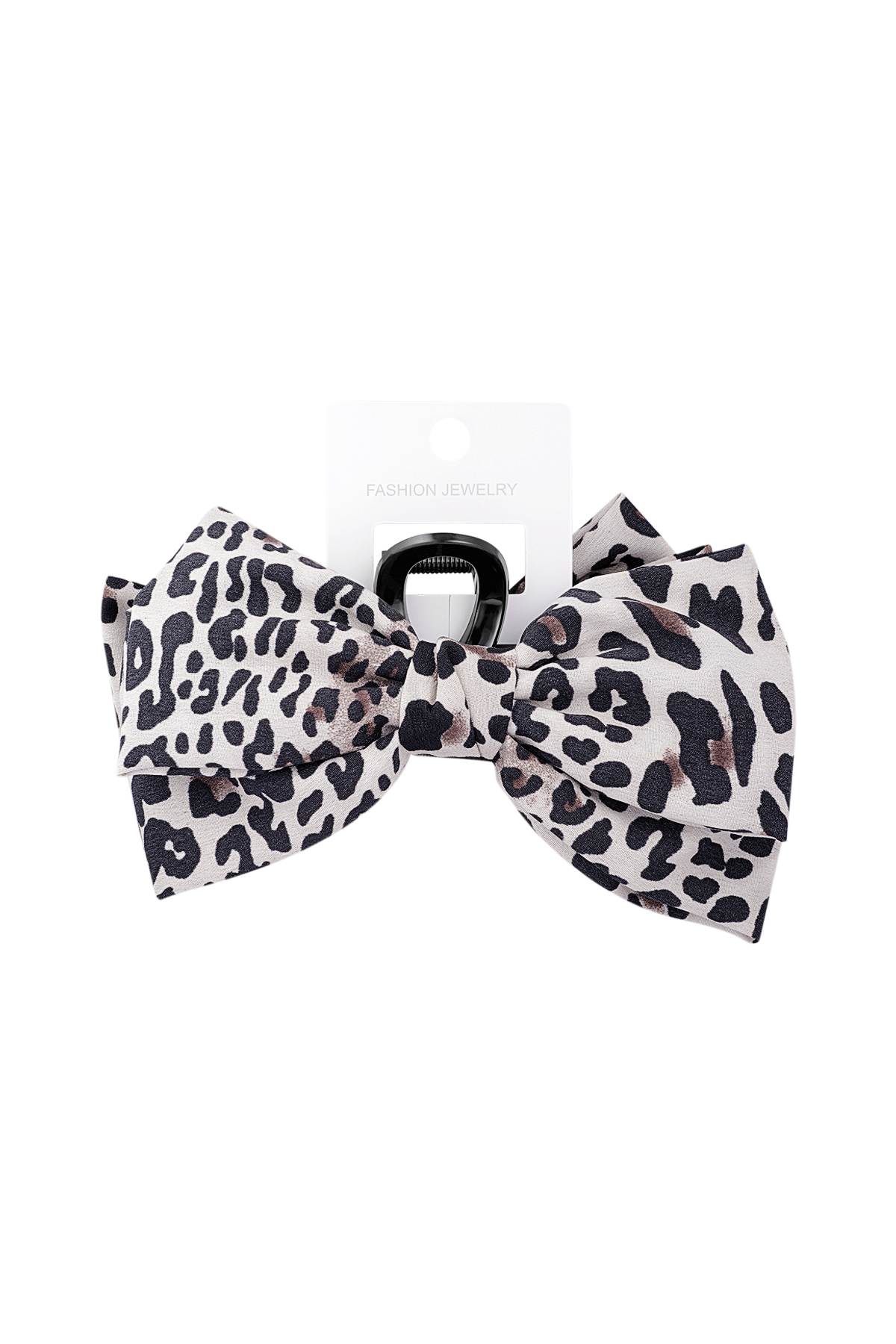 Hair clip bow - black beige h5 Picture6