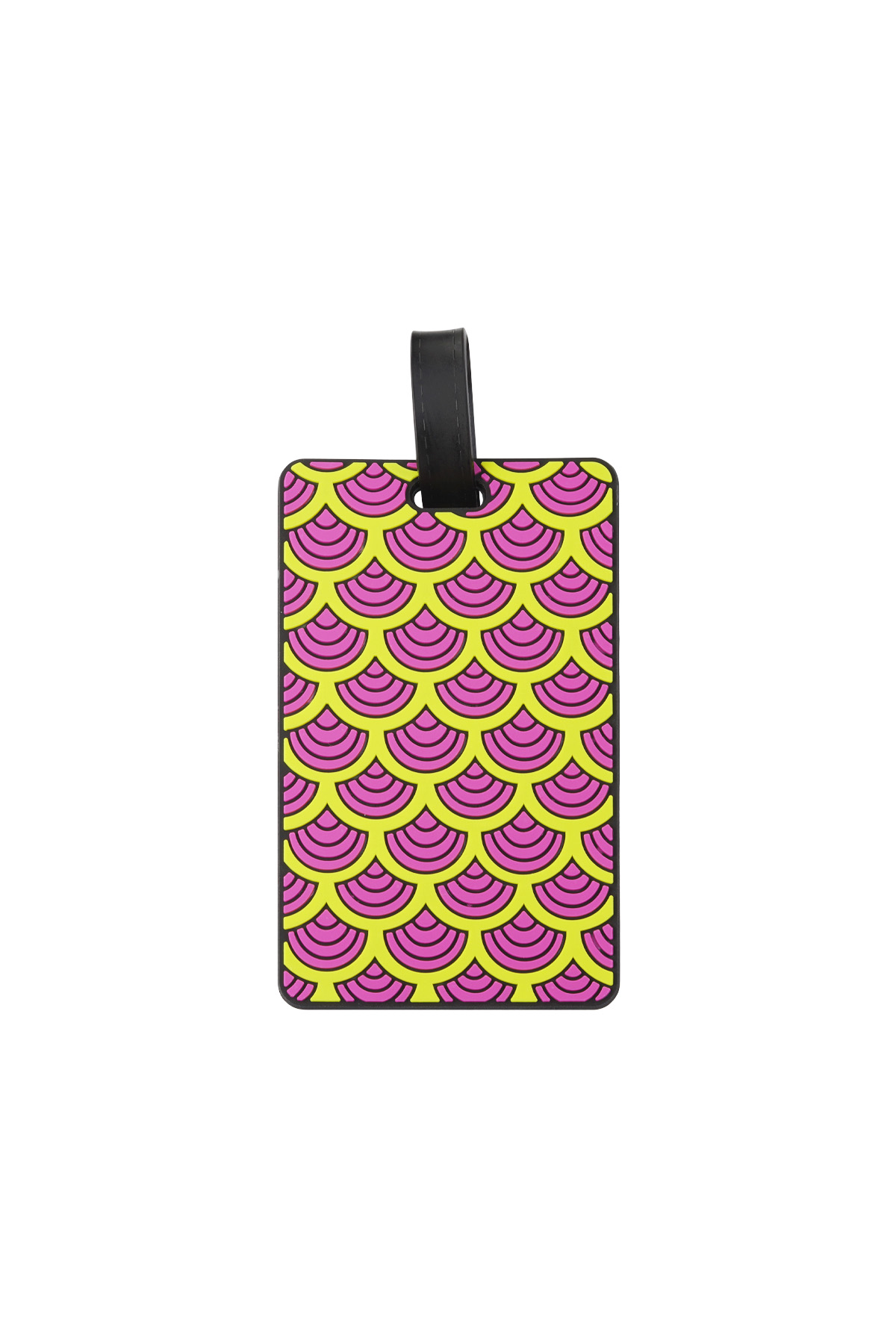 Hang in There suitcase tag - pink & yellow 2