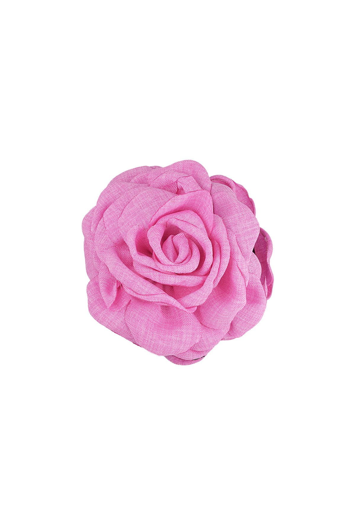 Fermaglio per capelli a forma di rosa - fucsia h5 